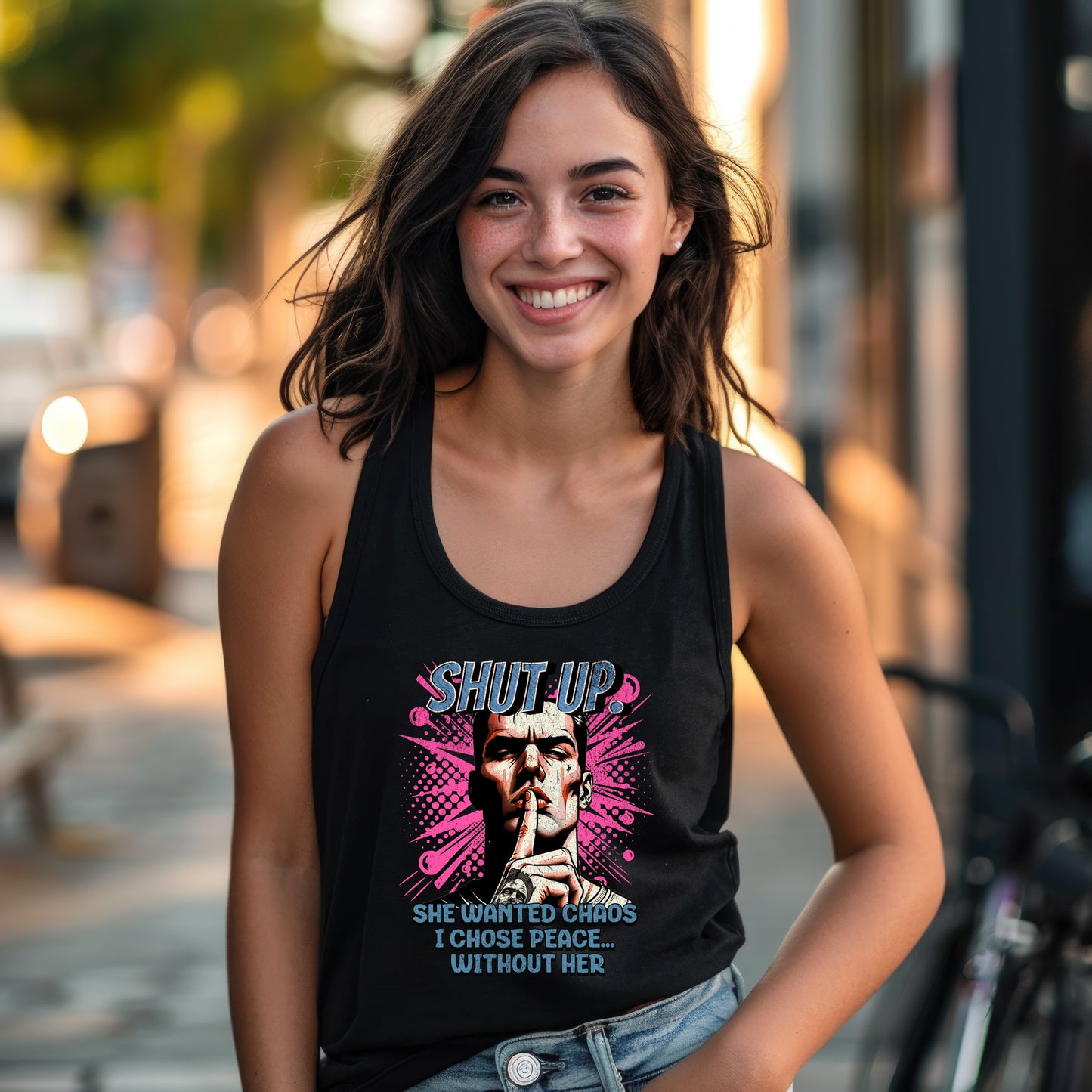 Shut Up She Wanted Chaos I Chose Peace Tank Top