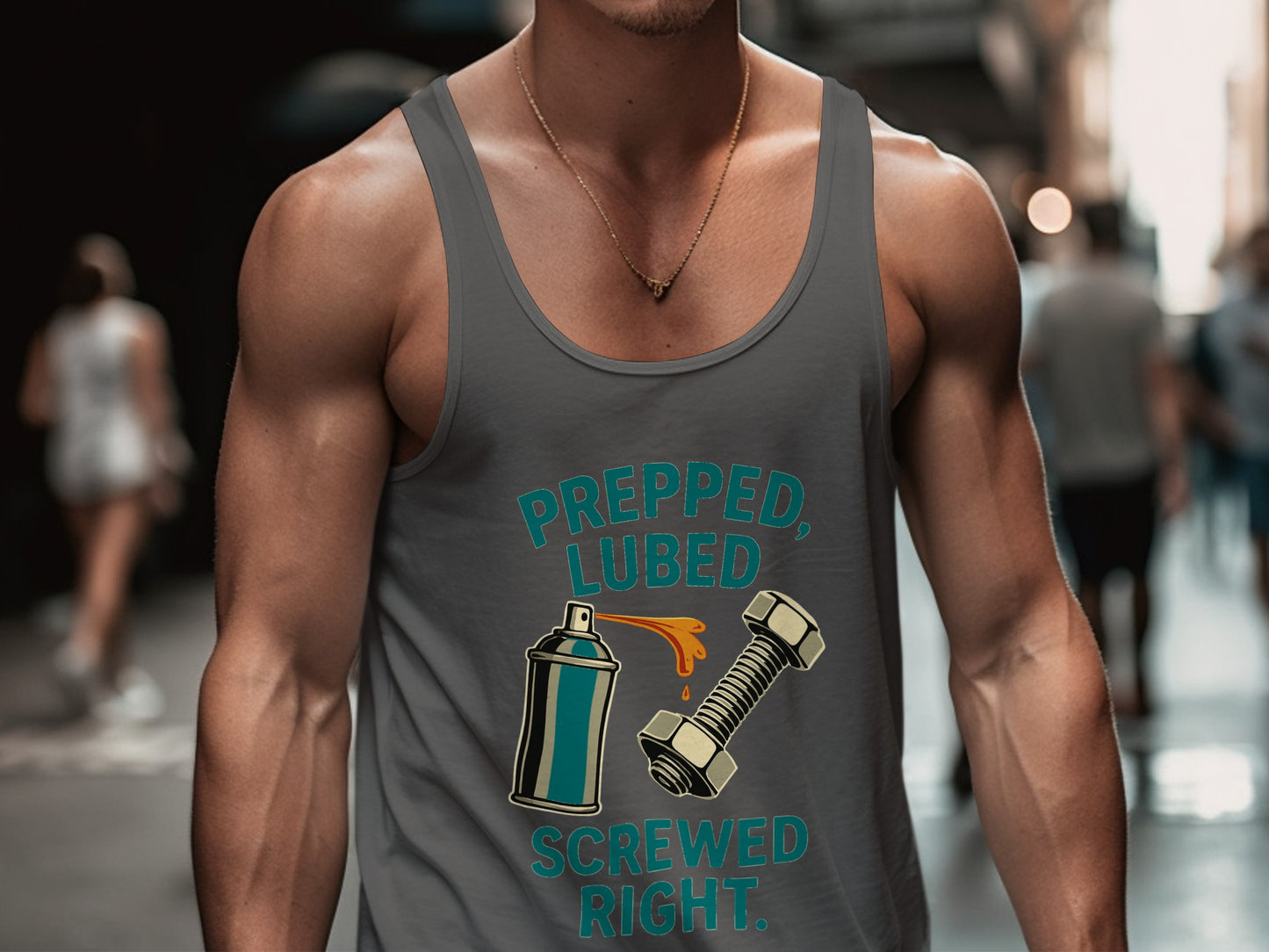 Prepped Lubed Screwed Right Graphic Tank Top product type