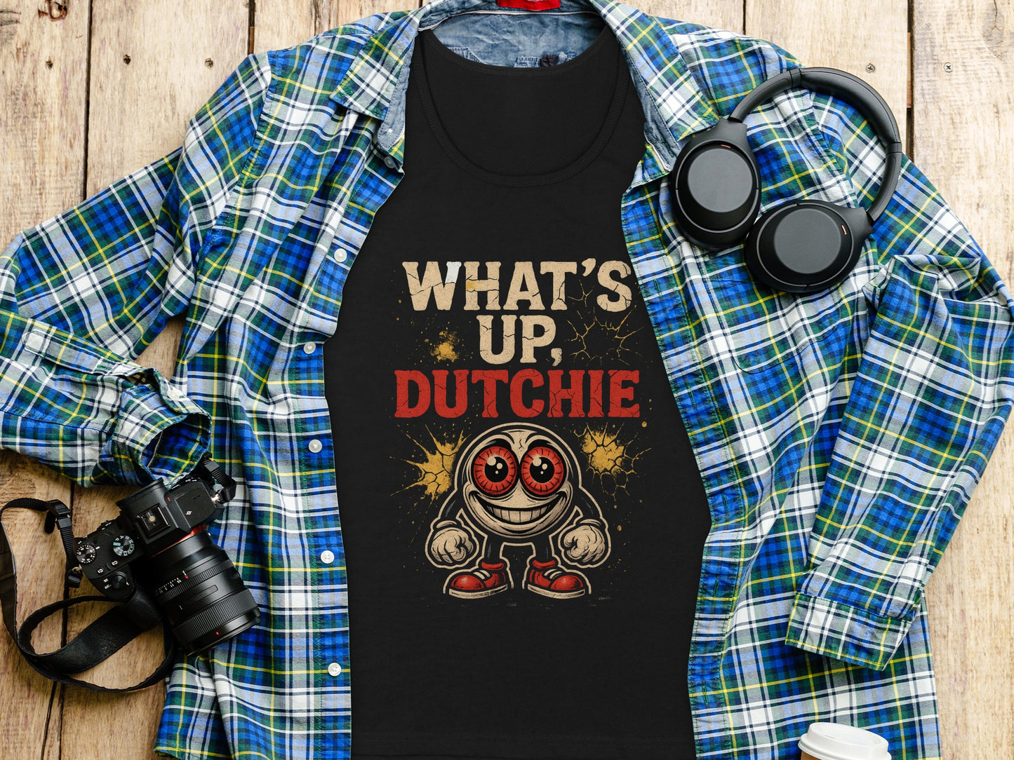 What's Up Dutchie Graphic Black T-Shirt product