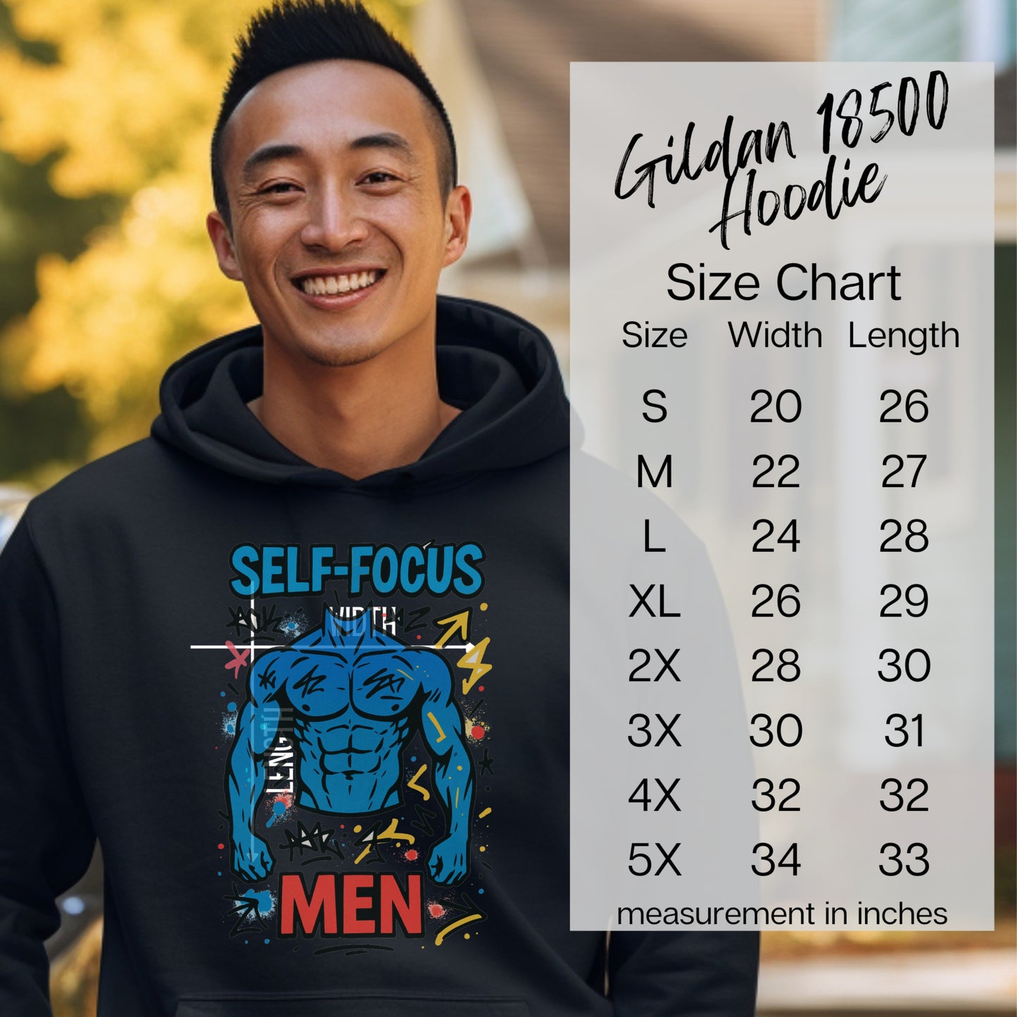 Self-Focus Men Gildan 18500 Hoodie product type