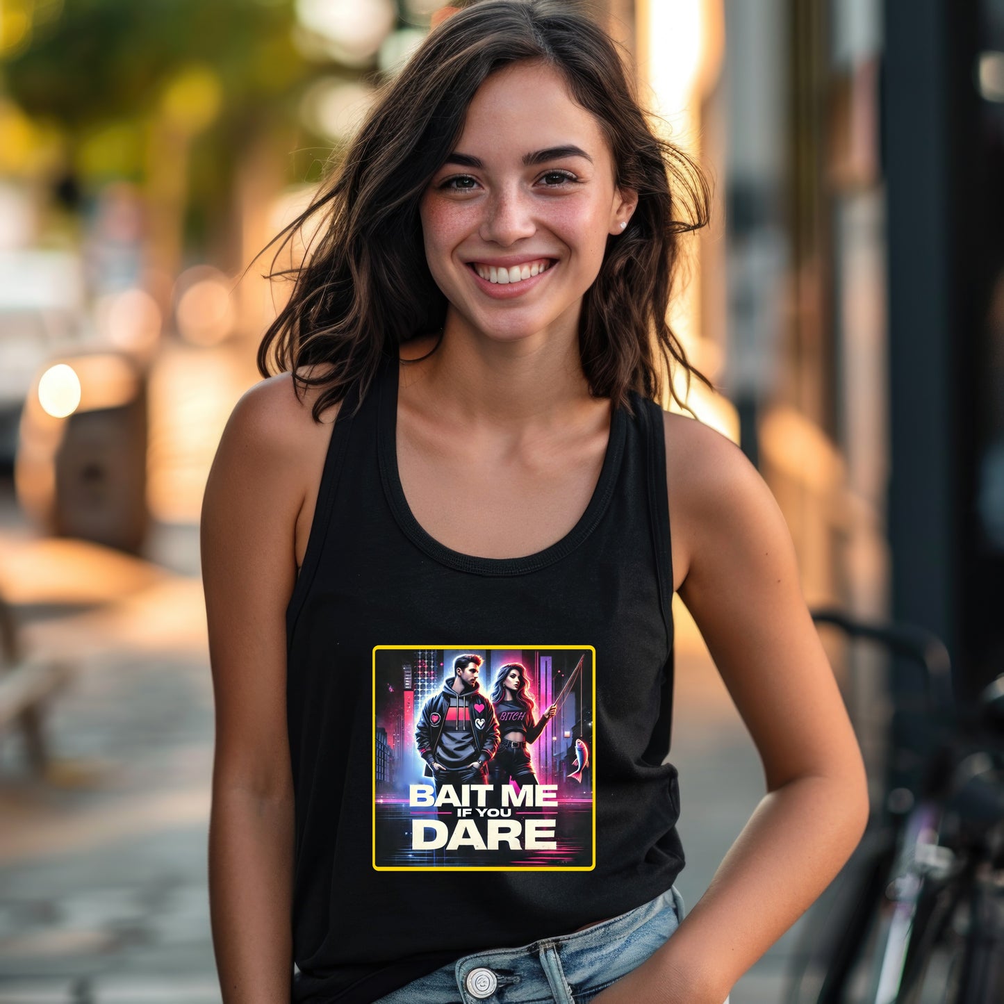 Bait Me If You Dare Graphic Design Tank Top product type