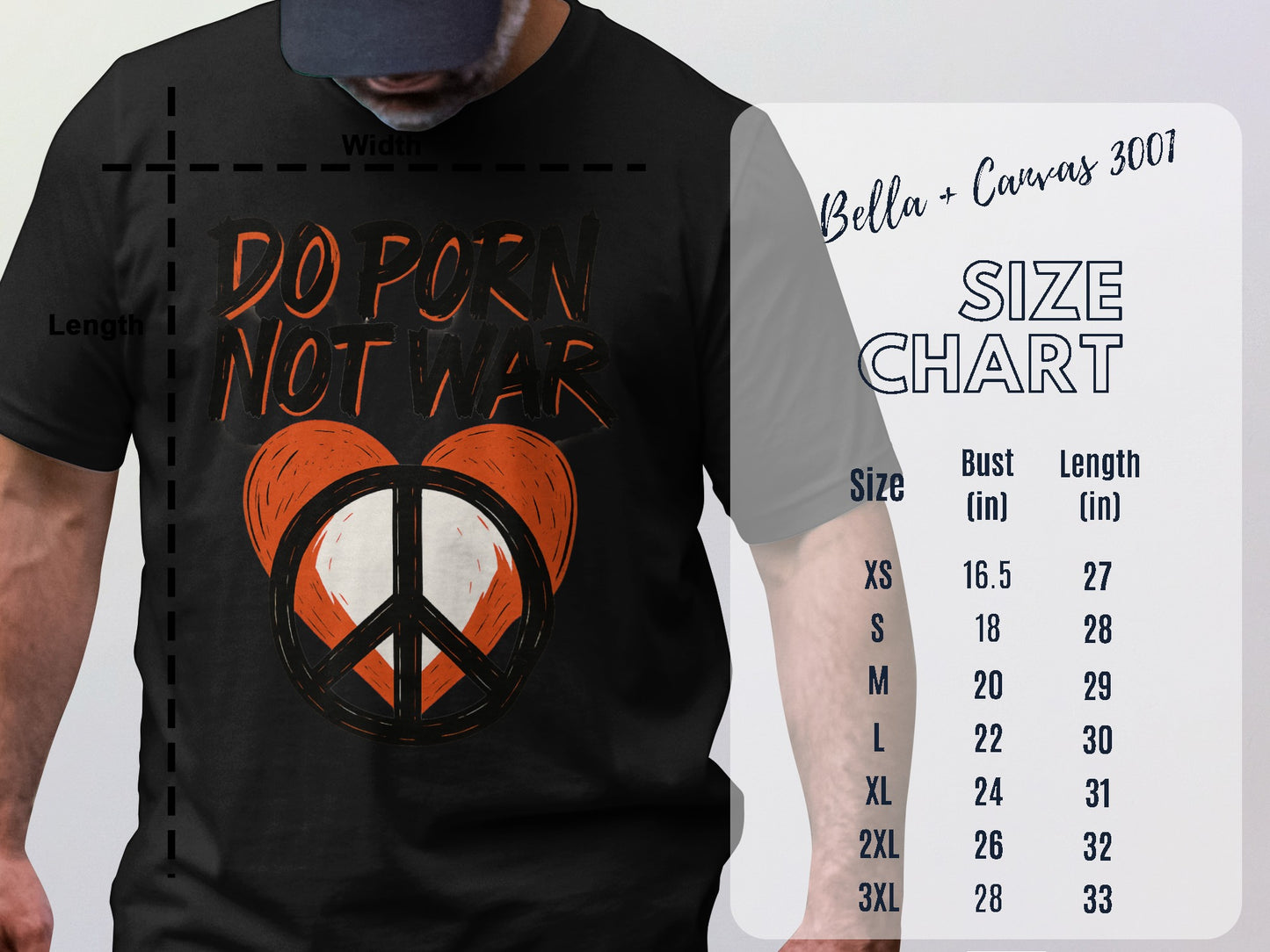 Do Porn Not War Peace Symbol Graphic Shirt product