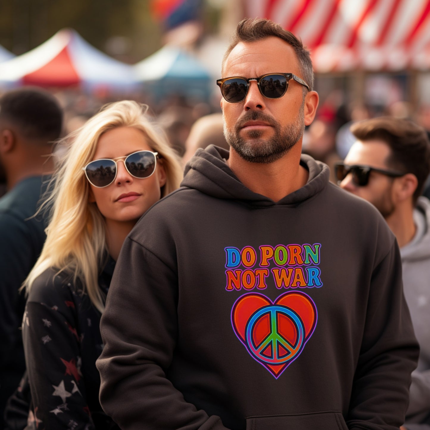 Do Porn Not War Peace Symbol Hoodie product