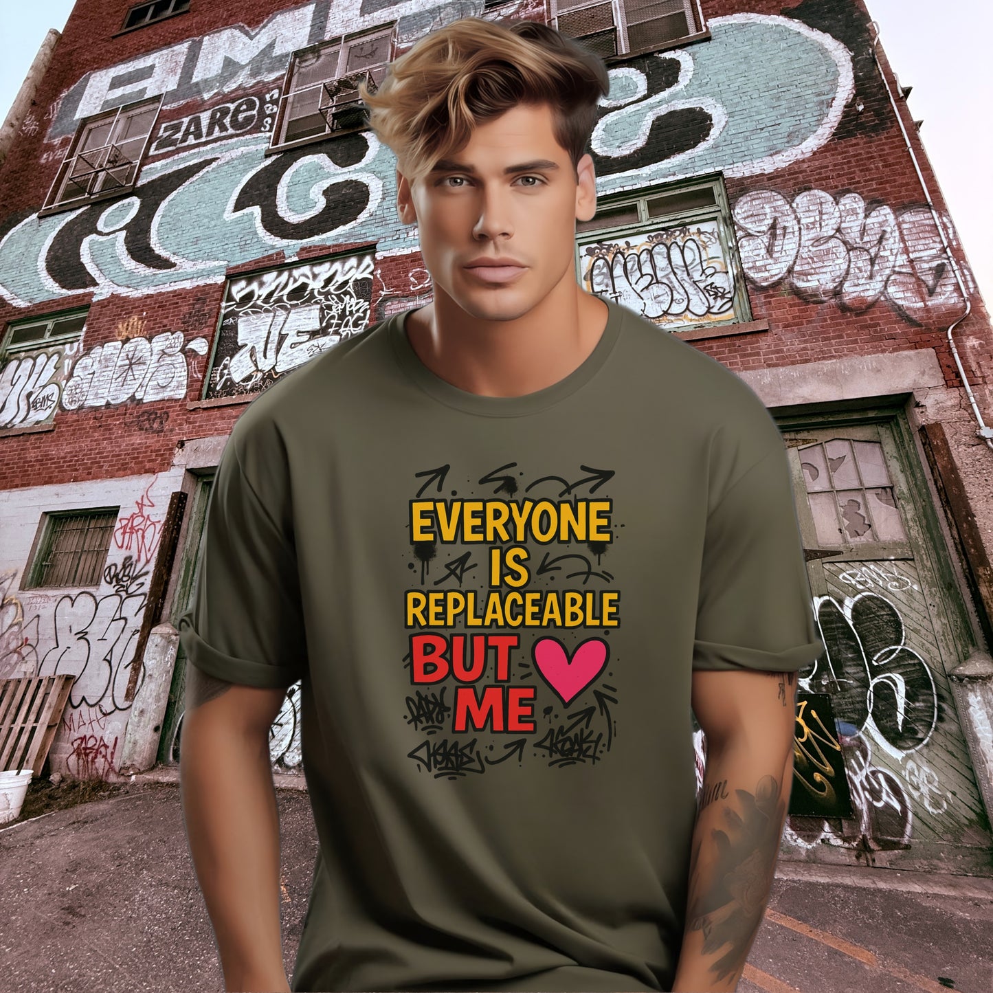 Everyone Is Replaceable But Me Statement T-shirt