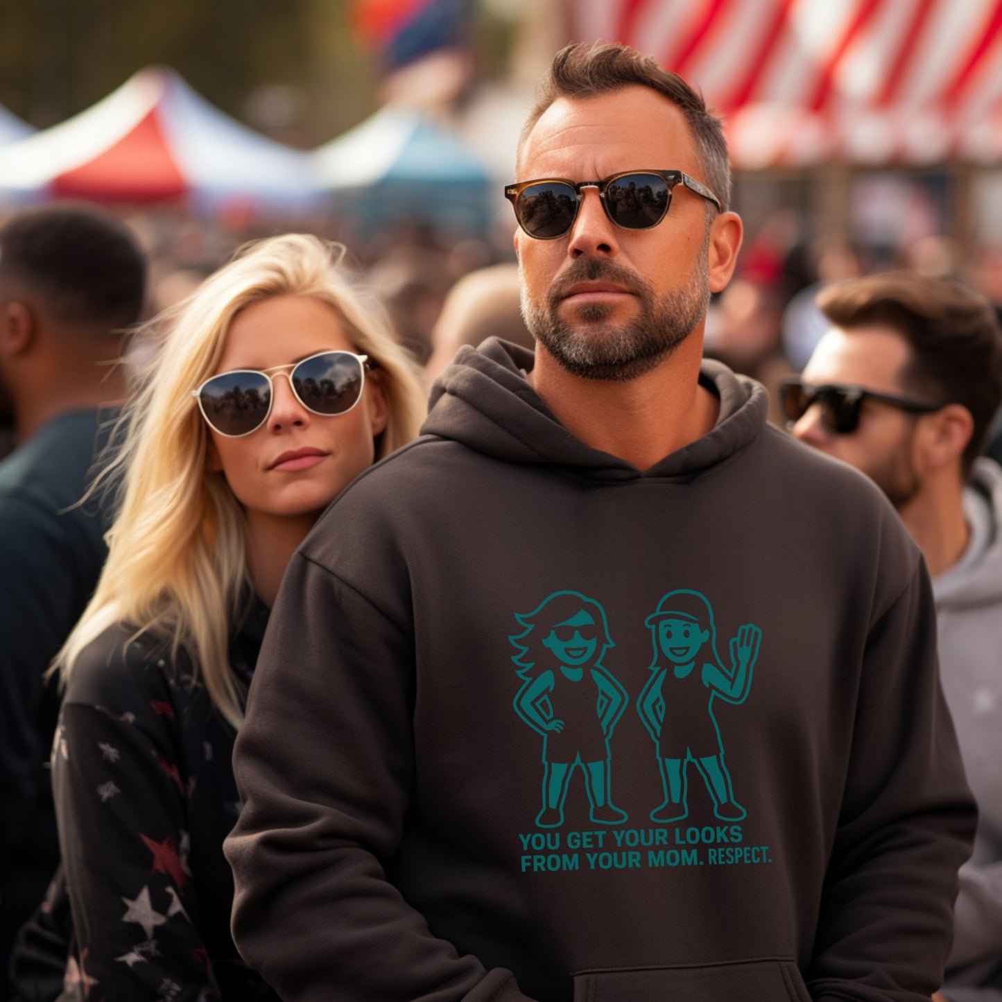 You Get Your Looks From Your Mom Respect Hoodie product