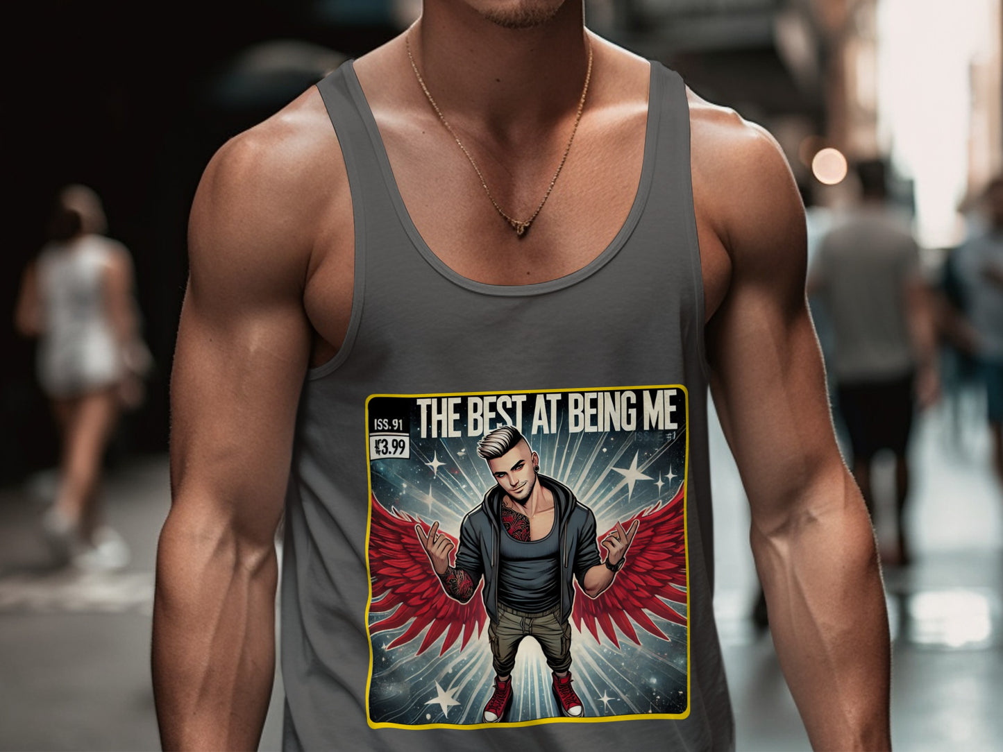 The Best At Being Me Graphic Men's Tank Top product type