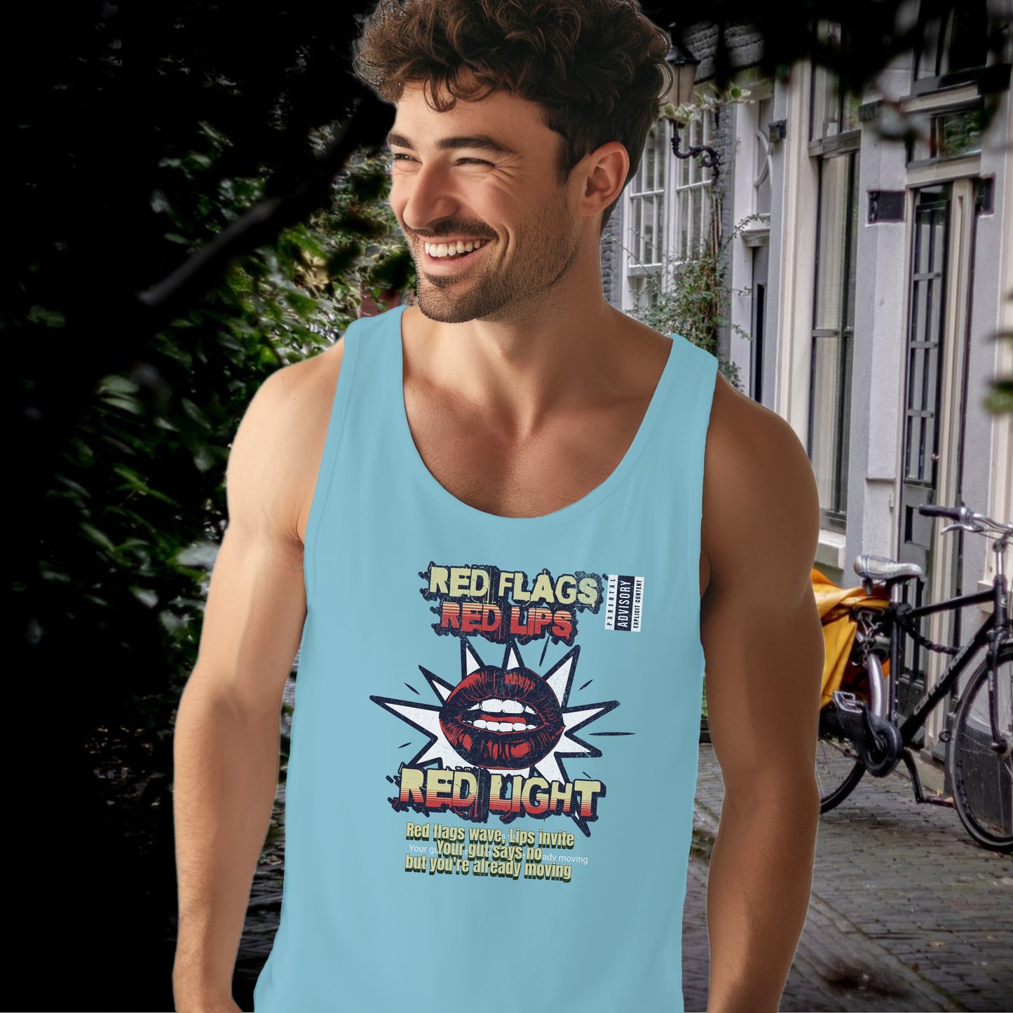Red Flags Red Light Graphic Design Tank product type
