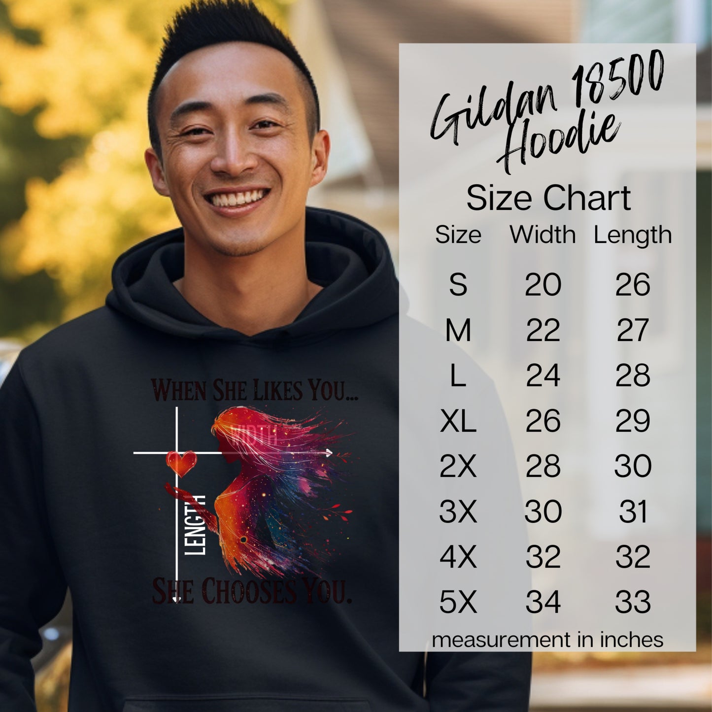 Unique Colorful Wolf Design on Gildan 18500 Hoodie product type