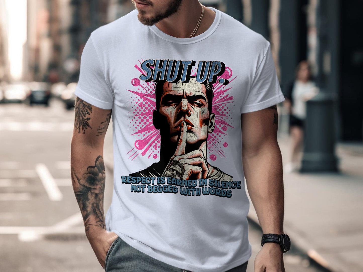 Shut Up Respect Is Earned in Silence T-shirt product type