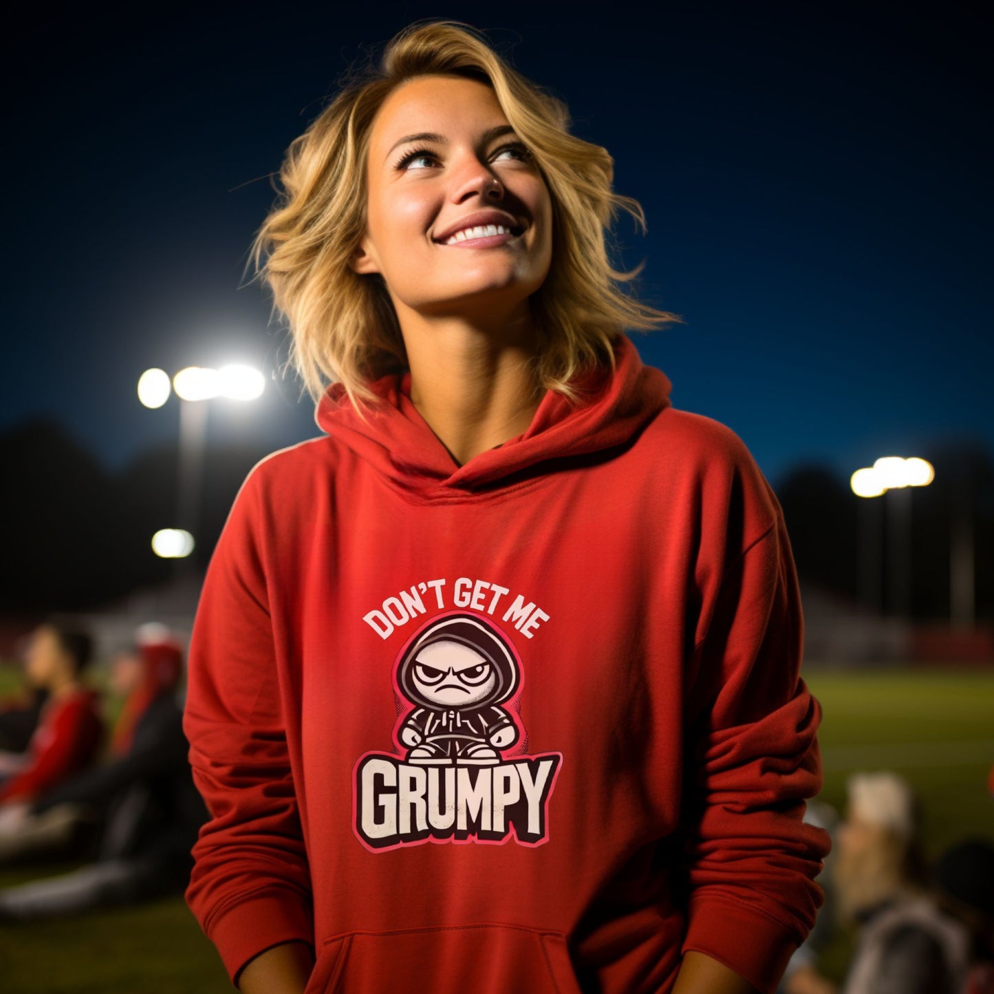 Don't Get Me Grumpy Red Stylish Hoodie product