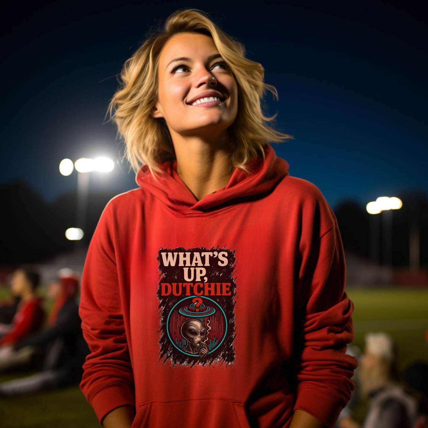What's Up Dutchie Alien Head Design Hoodie product type