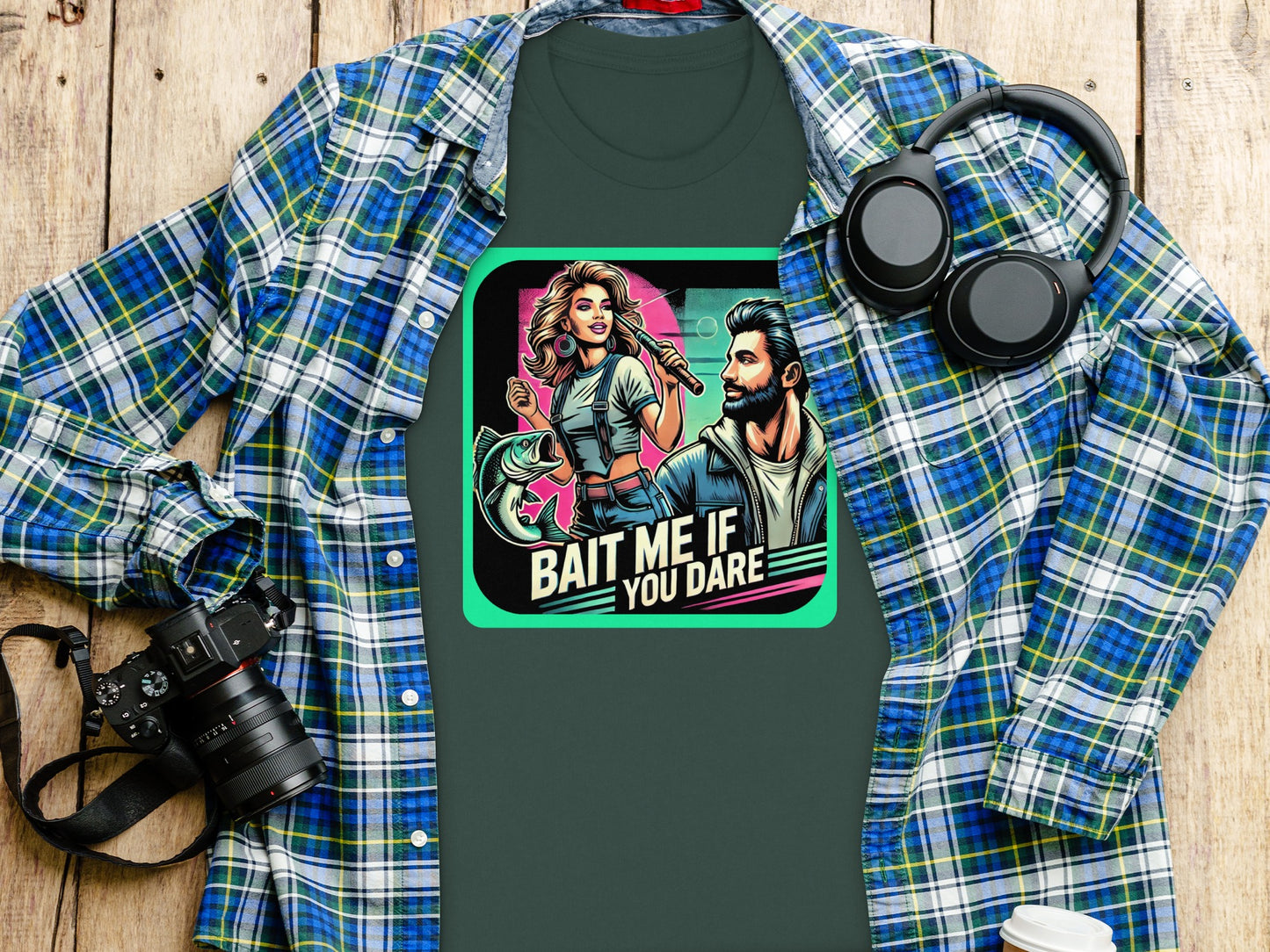 Bait Me If You Dare Graphic Fishing Novelty Shirt product