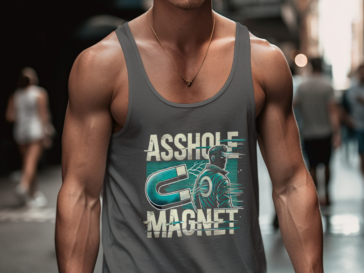 Asshole Magnet Graphic Tank Top Trendy Sleeveless product