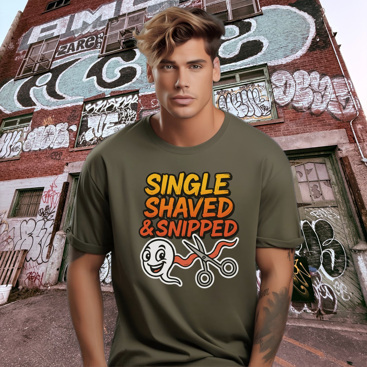 Single Shaved and Snipped Graphic T-Shirt product