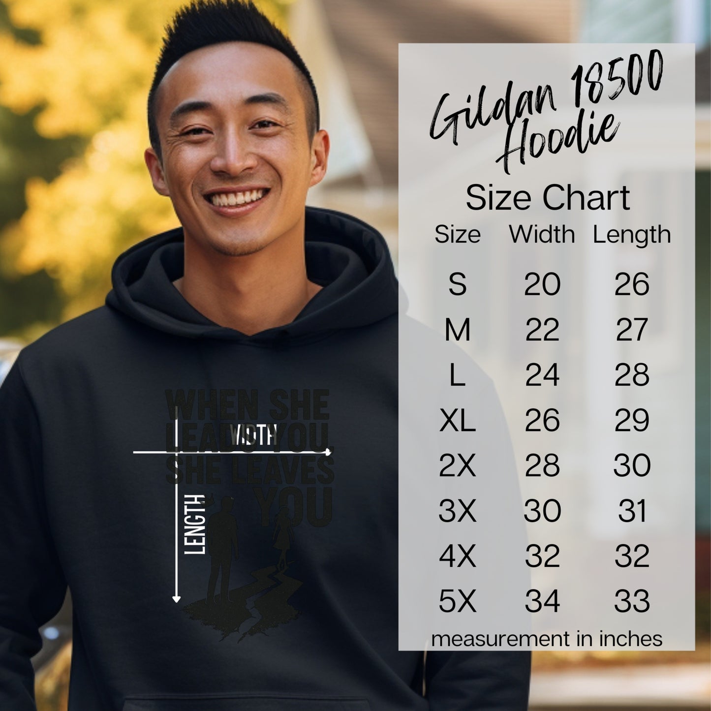 Gildan 18500 Hoodie When She Leaves You Hoodie product