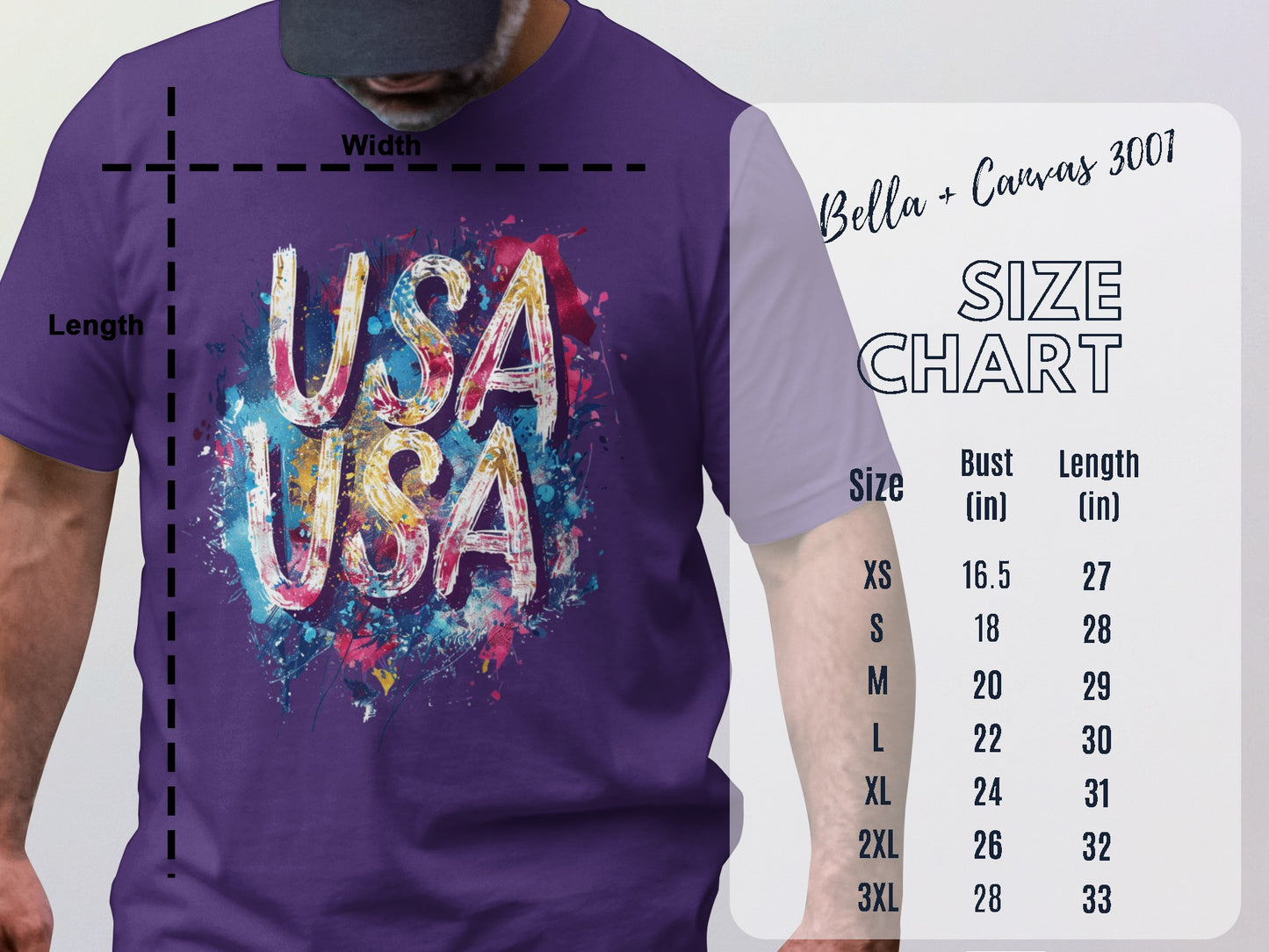 Colorful USA Graphic Shirt for Adults product type