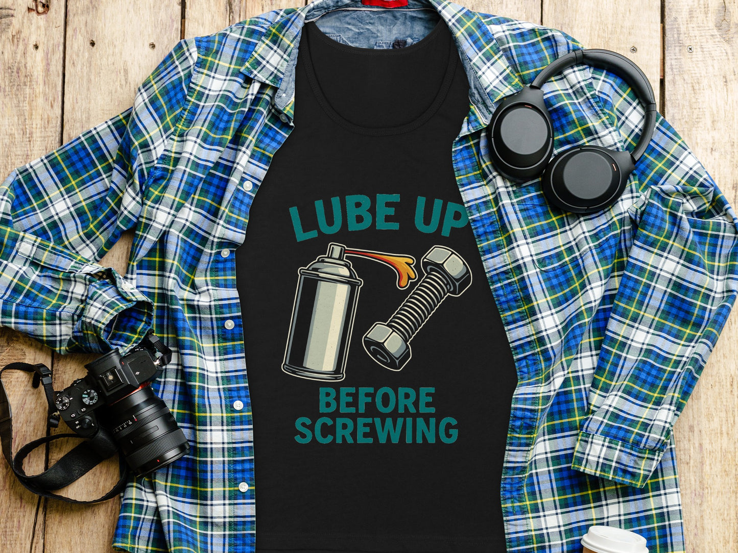 Lube Up Before Screwing Graphic Tee Shirt product