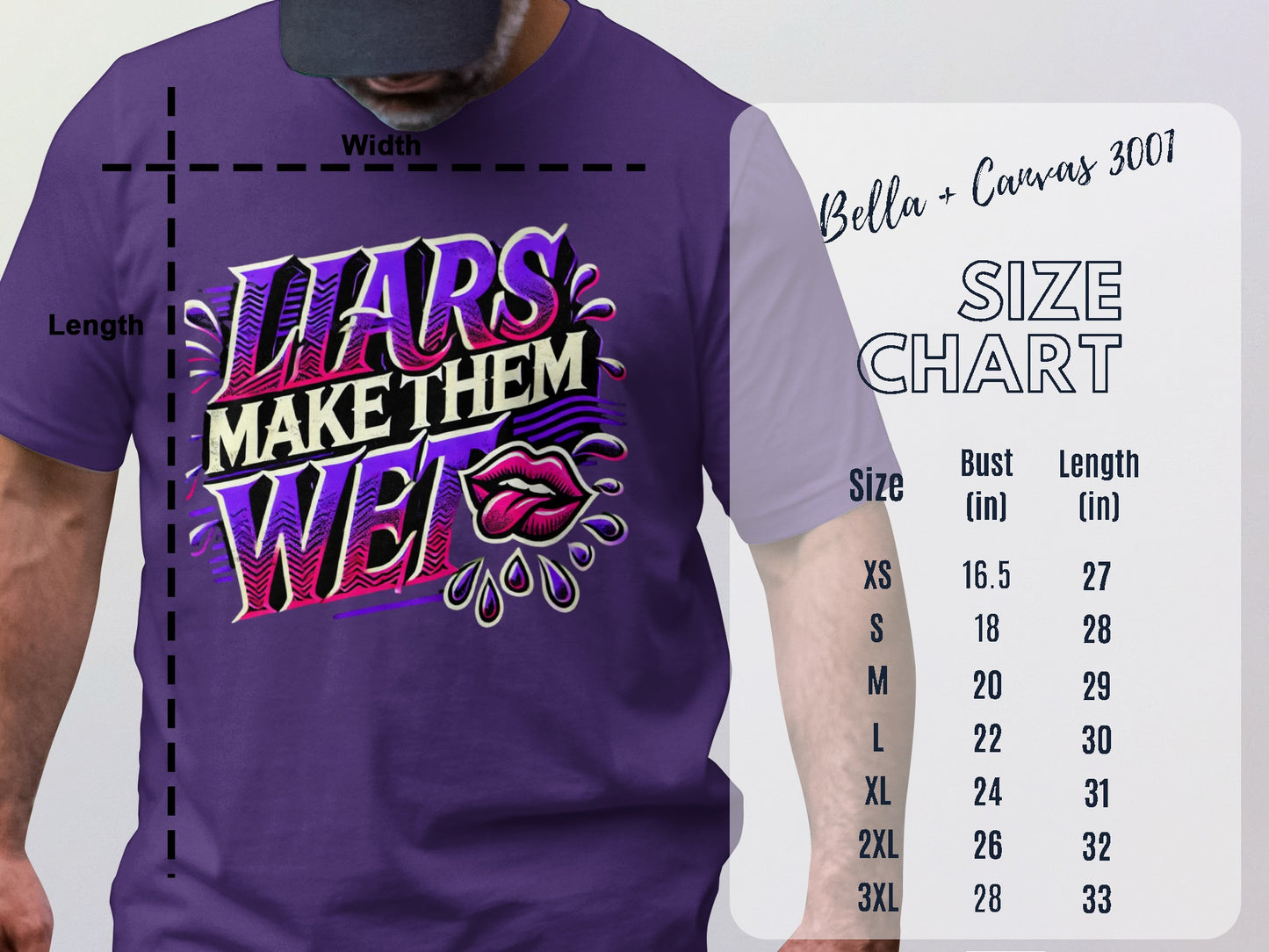 LIARS MAKE THEM WET Graphic Design Purple T-Shirt product
