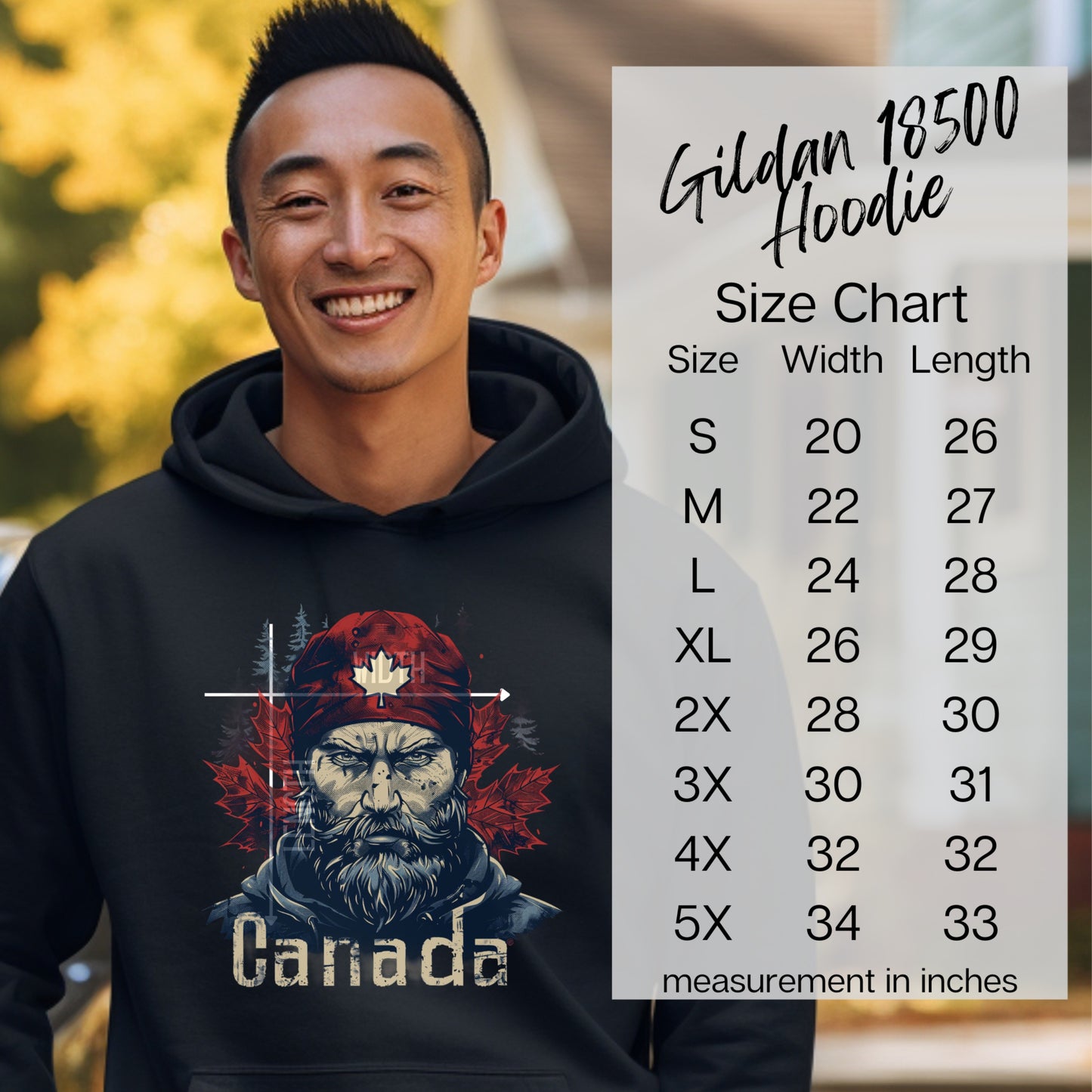 Gildan 18500 Hoodie Canada Design Comfortable Hoodie