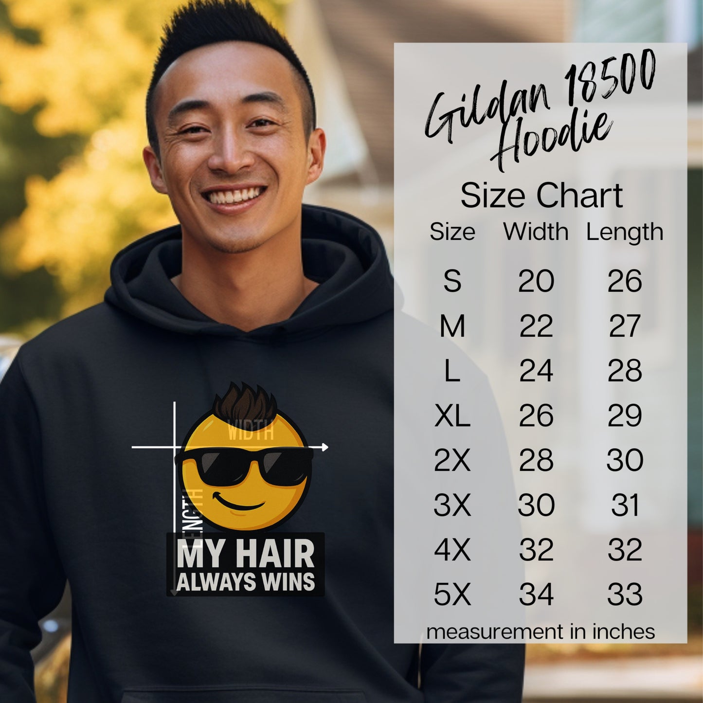 My Hair Always Wins Gildan 18500 Hoodie product