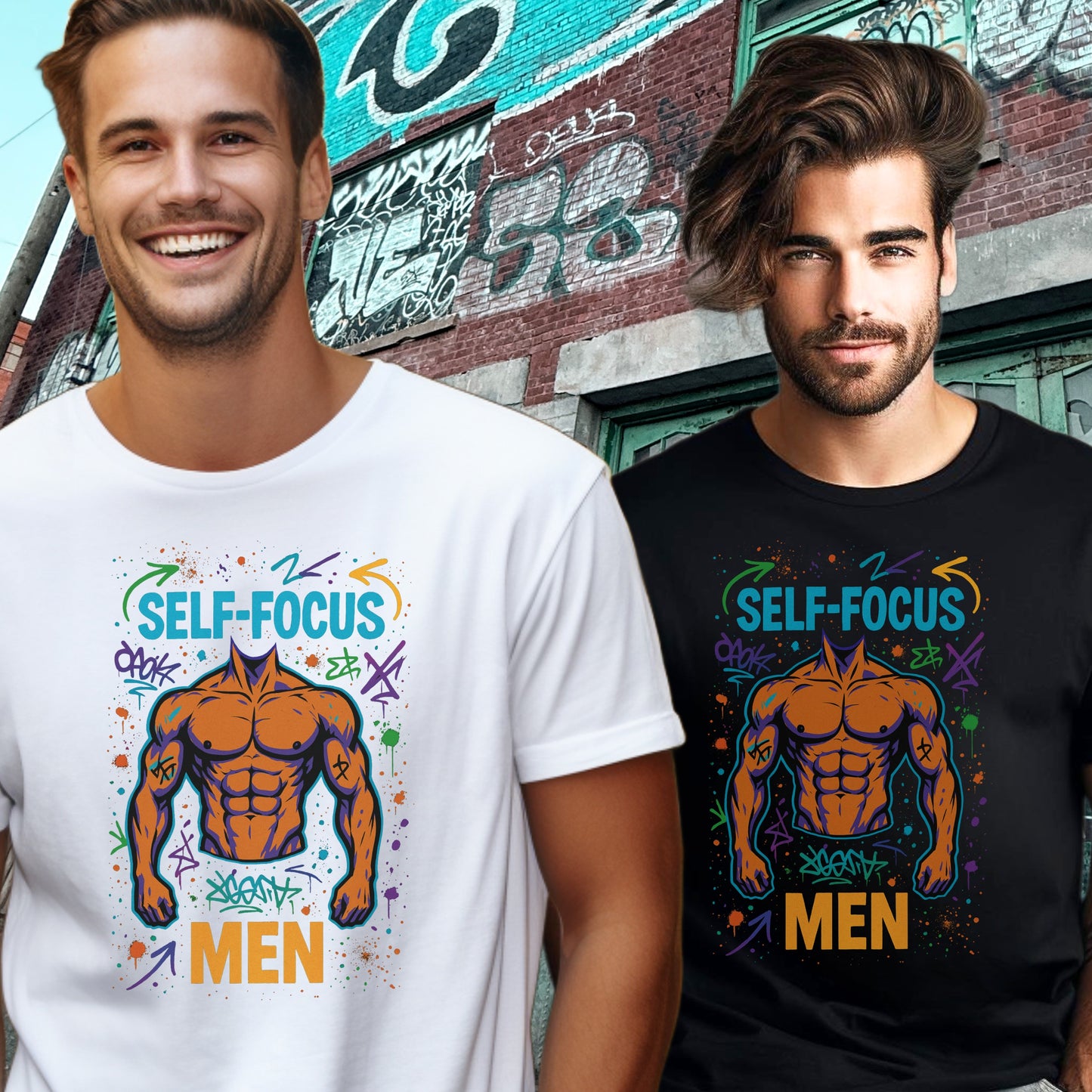 Self-Focus Graphic Men's T-shirt Artistic Product