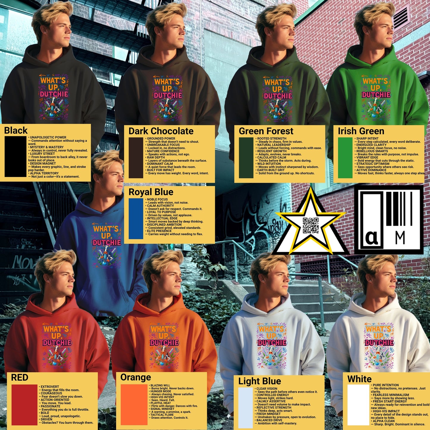 Kids Whats Up Dutchie Colorful Printed Hoodie product
