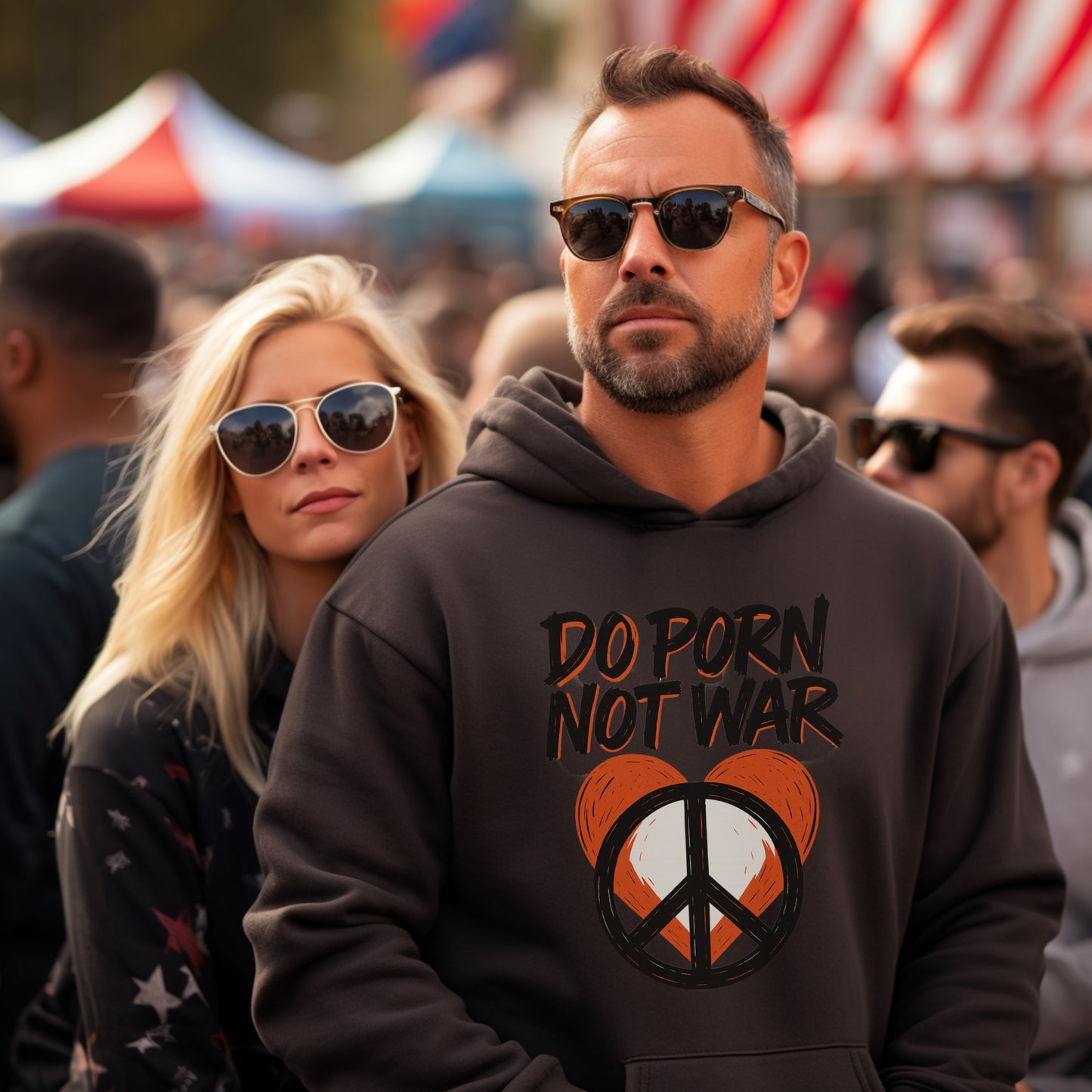Peace Symbol Graphic Hoodie Unisex Sweatshirt product