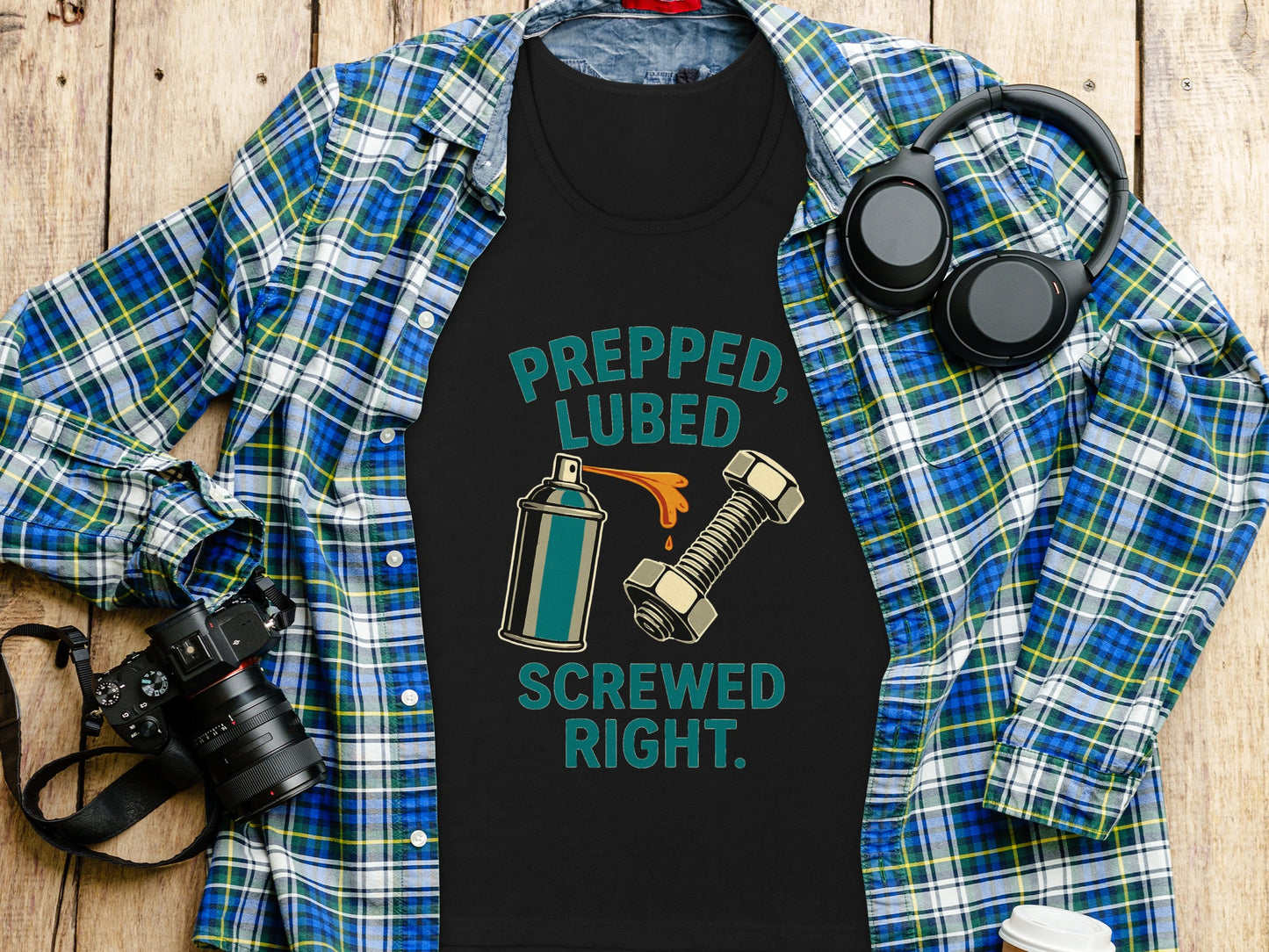 Prepped Lubed Screwed Right Graphic T-shirt product