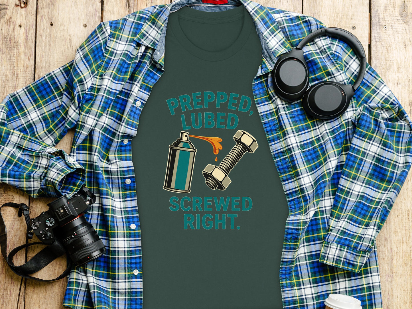 Prepped Lubed Screwed Right Graphic Shirt product