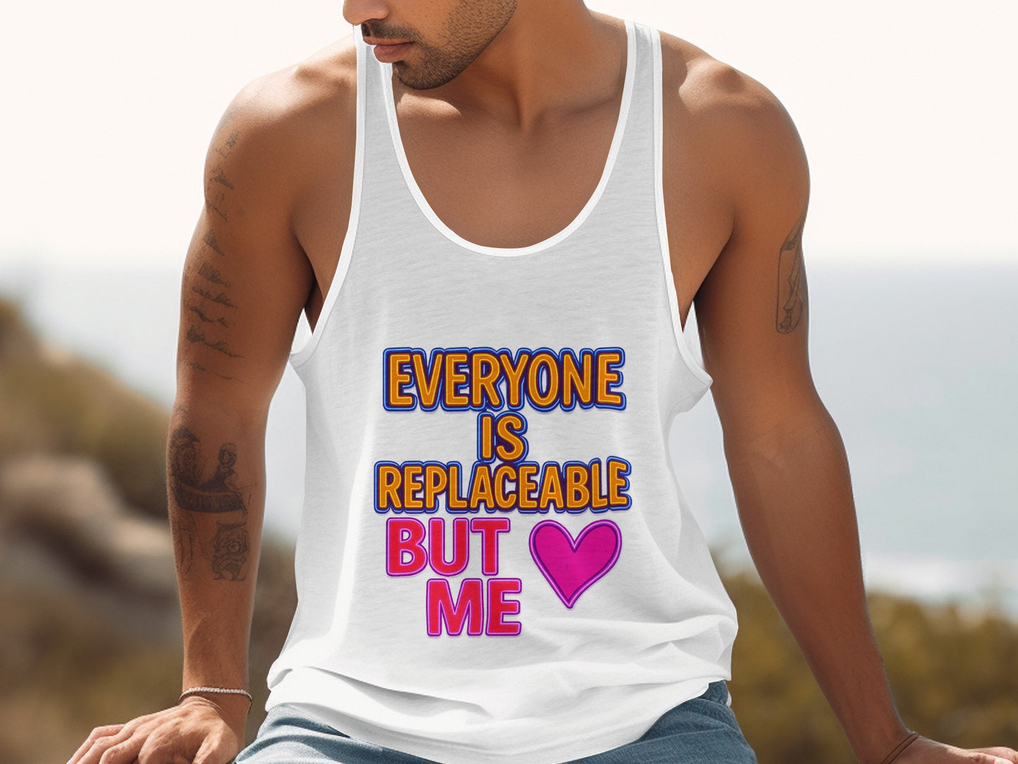 Everyone Is Replaceable But Me Heart Tank Top Product