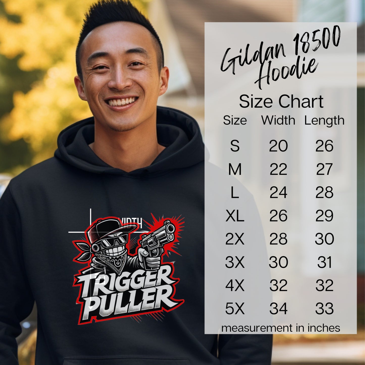 Trigger Puller Graphic Printed Gildan 18500 Hoodie product