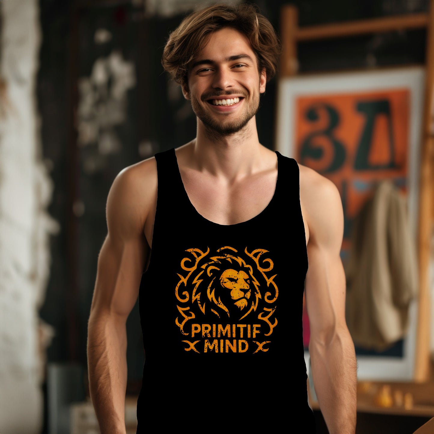 Primitif Mind Lion Graphic Print Tank Top product type