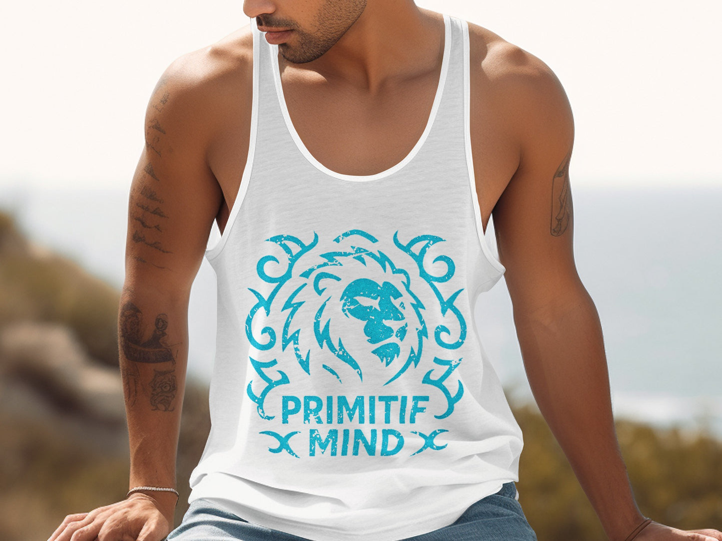 Primitif Mind Graphic Lion Design Tank Top product