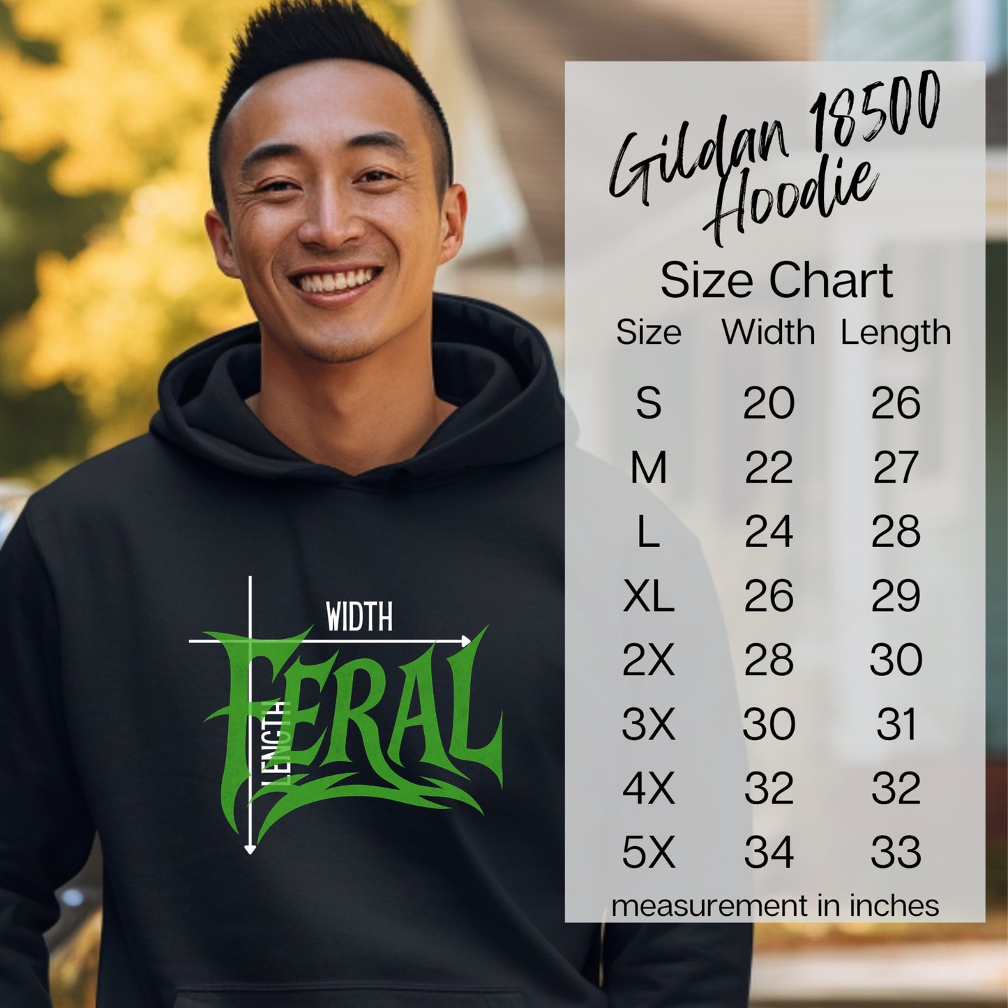 Gildan 18500 Hoodie Size Chart for Stylish Comfort