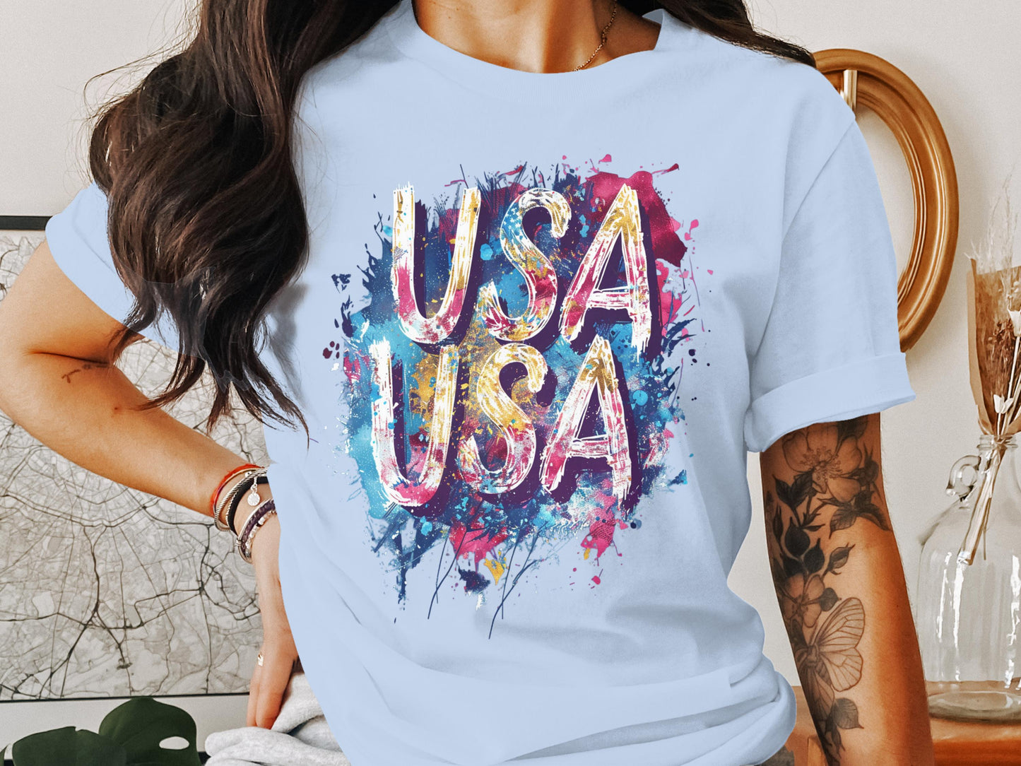 Vibrant Graphic USA USA T-shirt patriotic product type