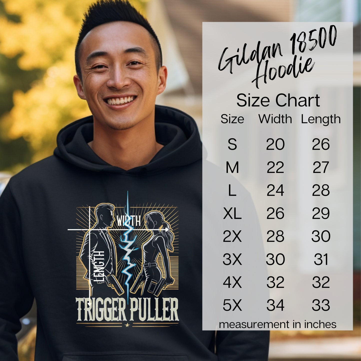 Trigger Puller Graphic Print Gildan Hoodie product