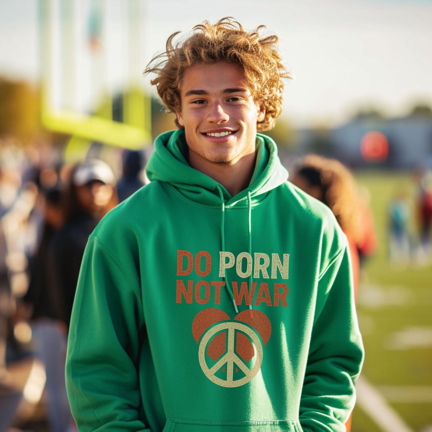 Do Porn Not War Graphic Hoodie Sweatshirt product