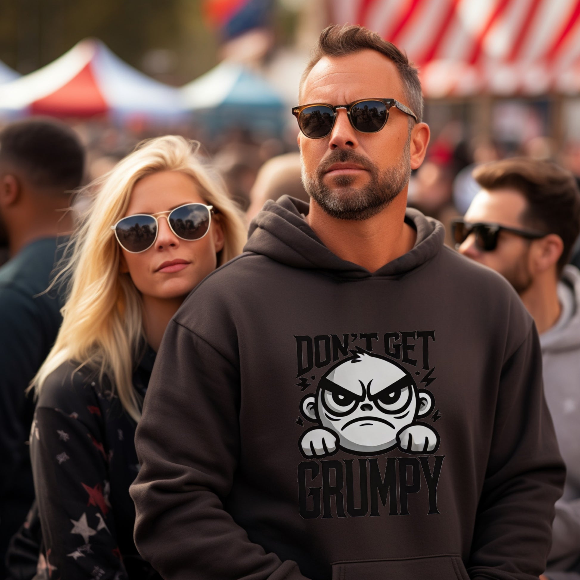 Don't Get Grumpy Hoodie with Bold Design product