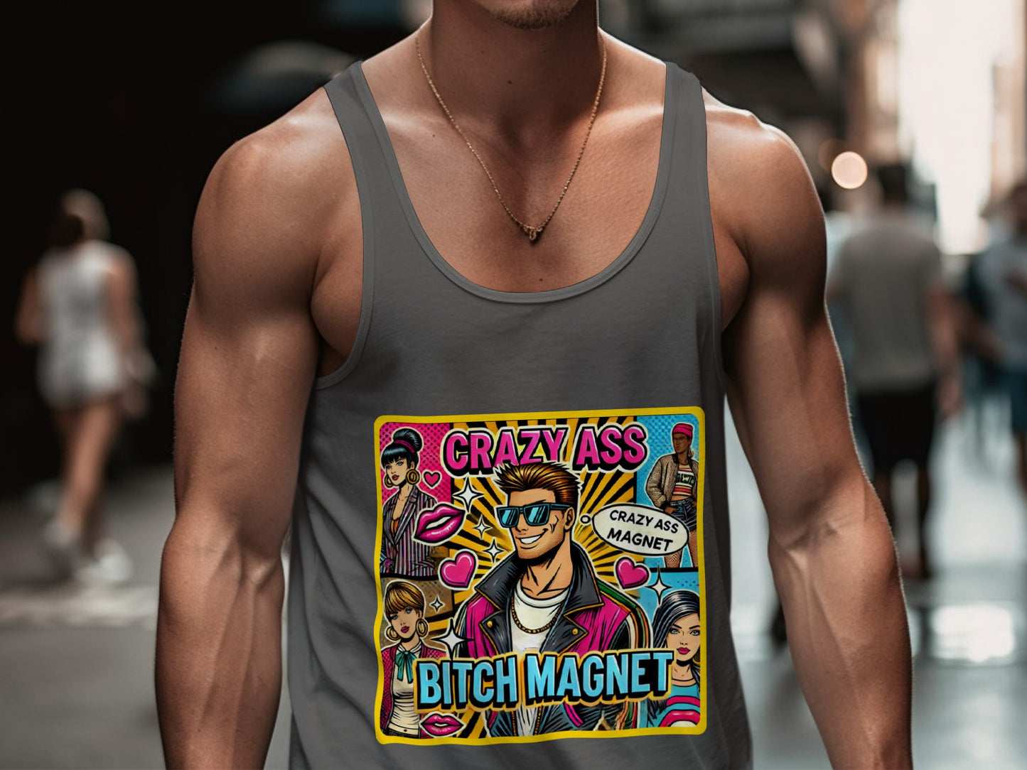 Crazy Ass Bitch Magnet Graphic Tank Top product