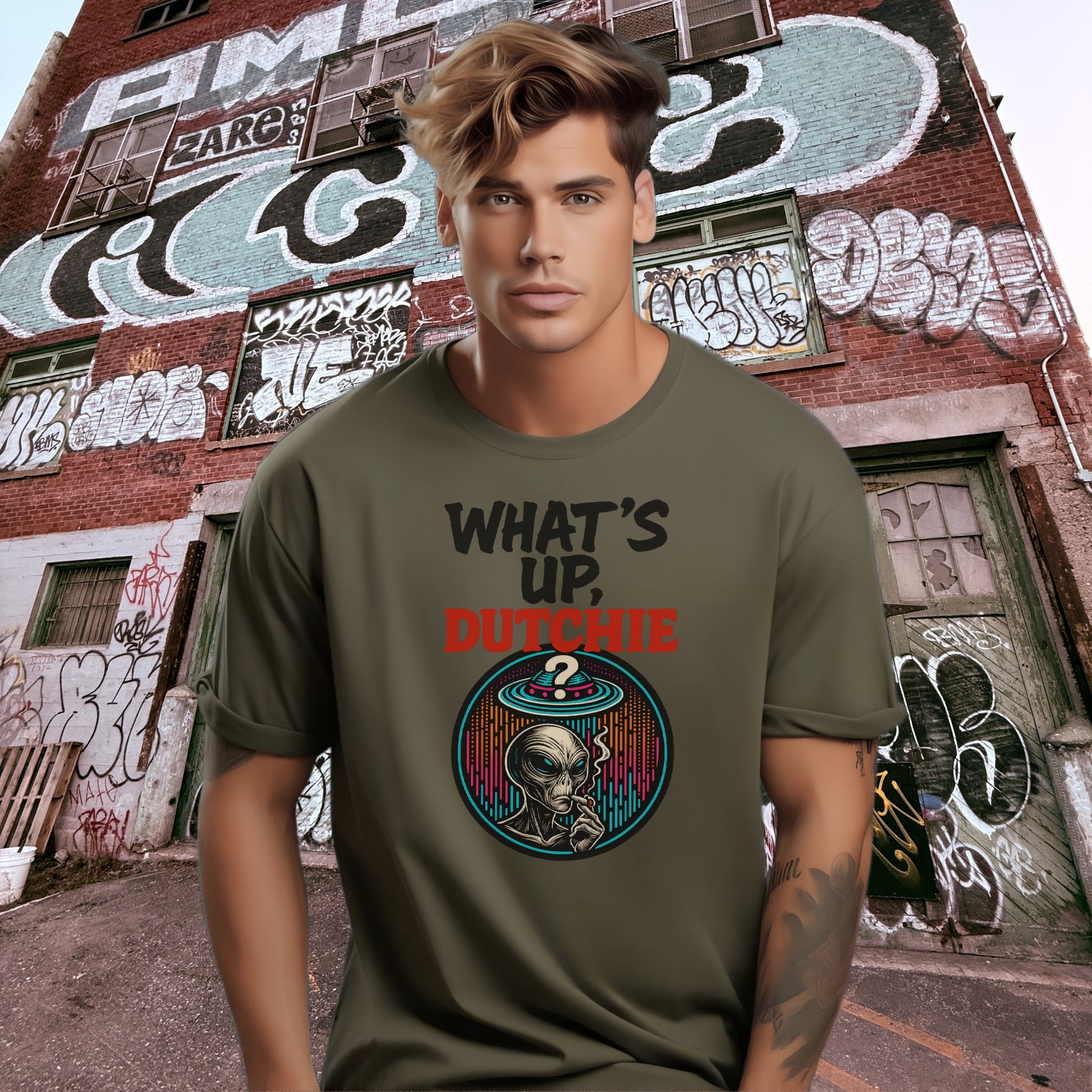 What's Up Dutchie Alien Graphic T-shirt product type