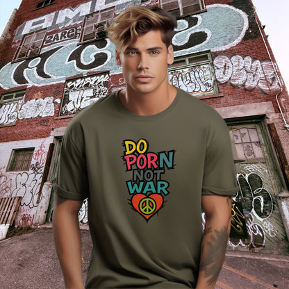 Do Porn Not War Peace Sign Graphic T-shirt product