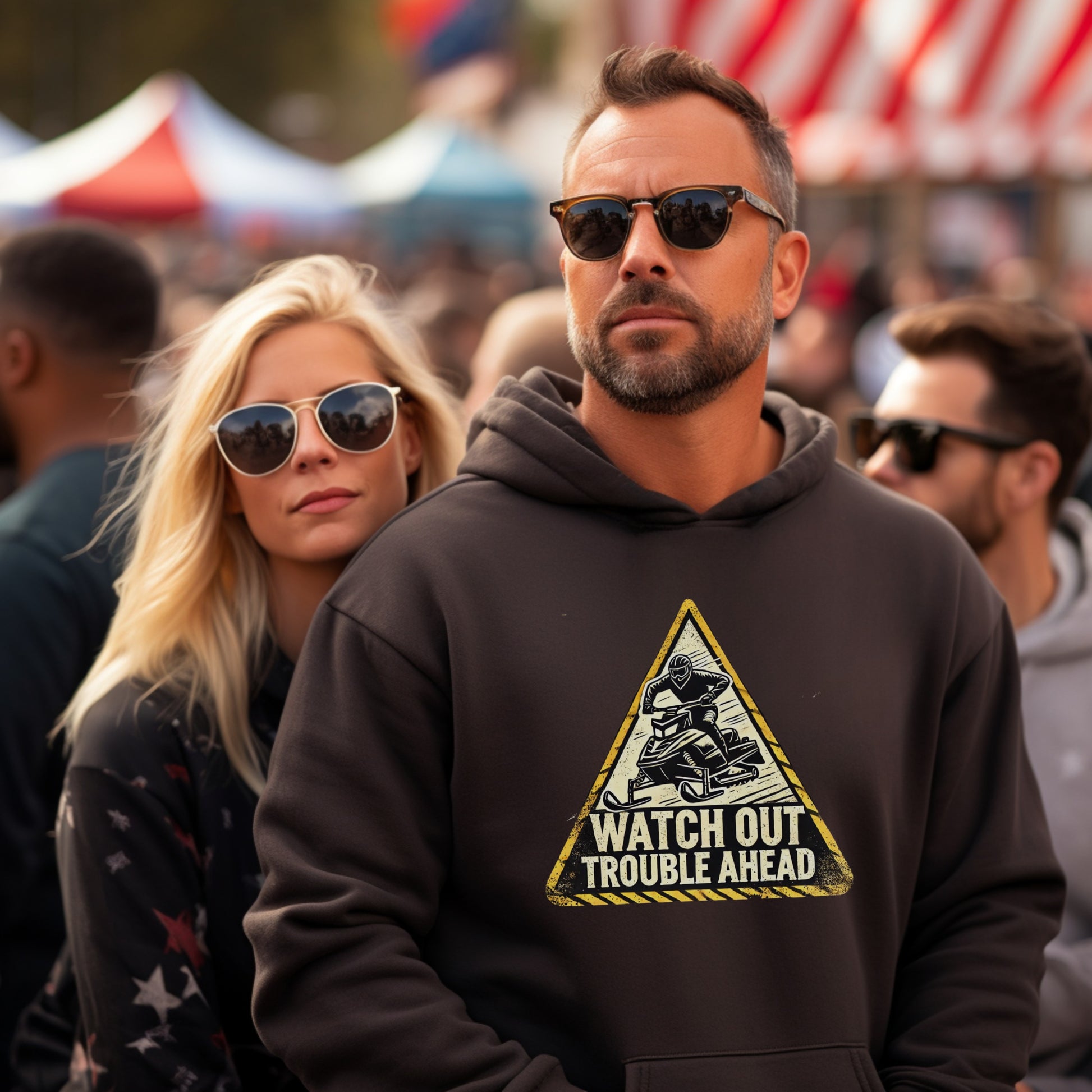 Watch Out Trouble Ahead Graphic Hoodie product