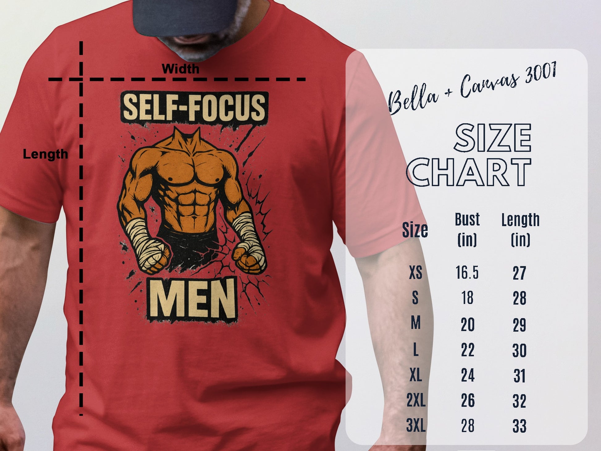 Self-Focus Men Boxing Graphic T-Shirt