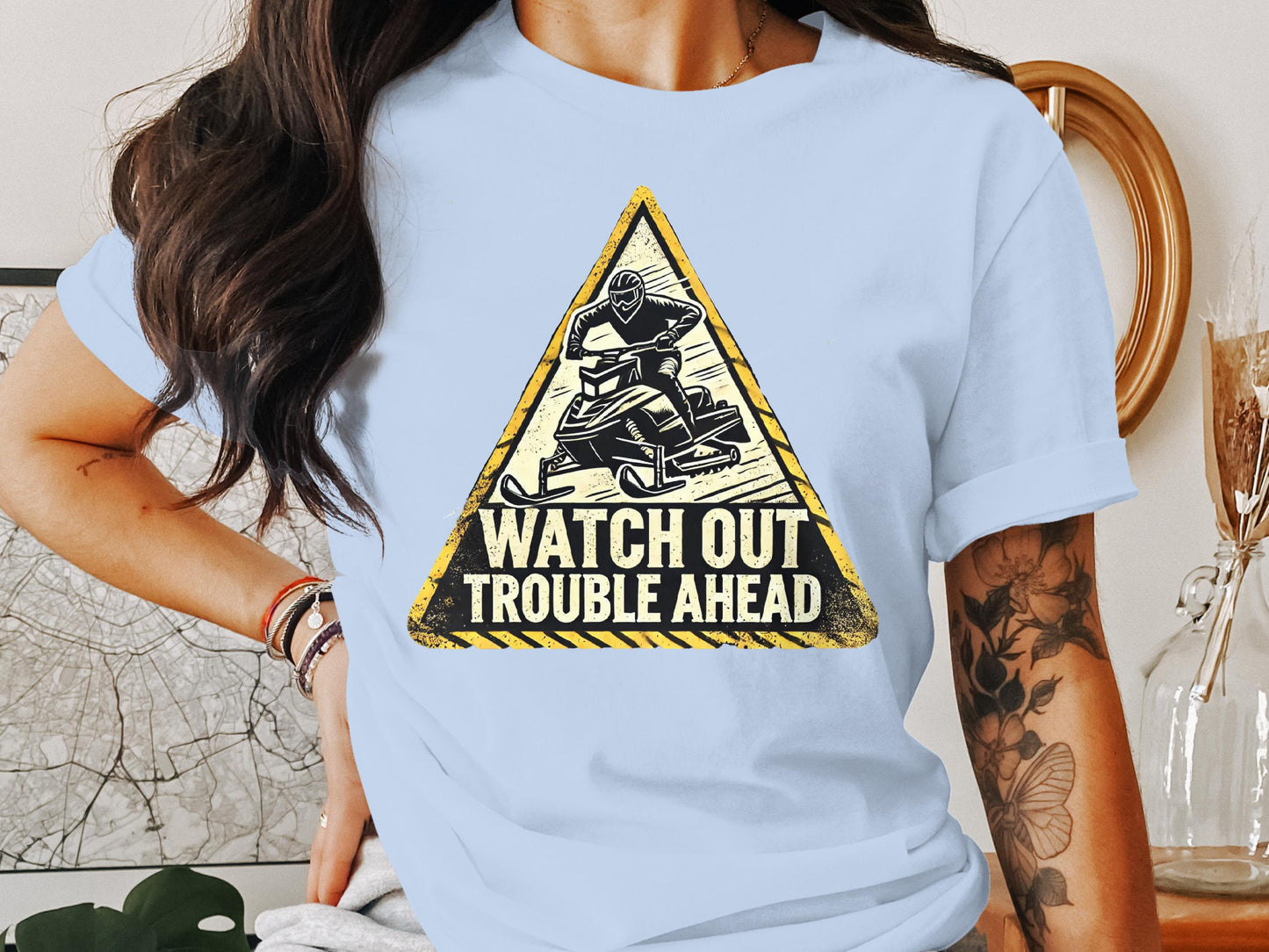 Watch Out Trouble Ahead Graphic Tee product