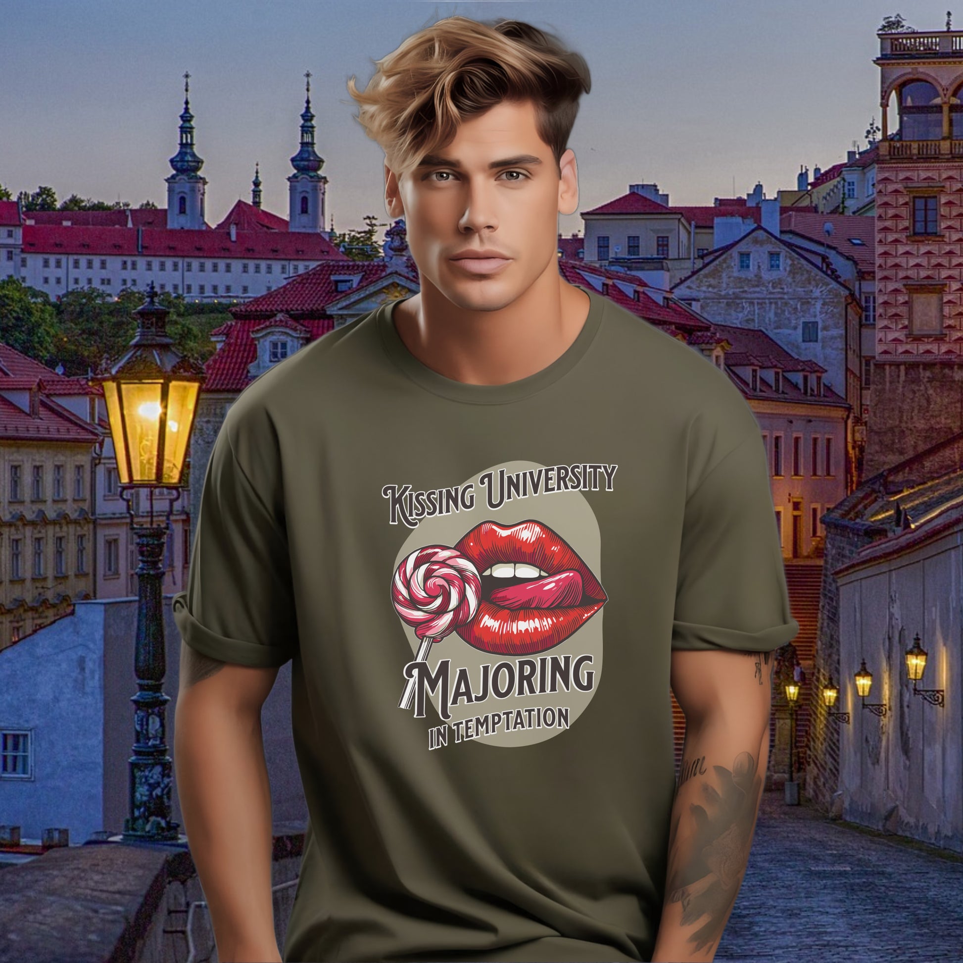 Kissing University Majoring In Temptation T-shirt product