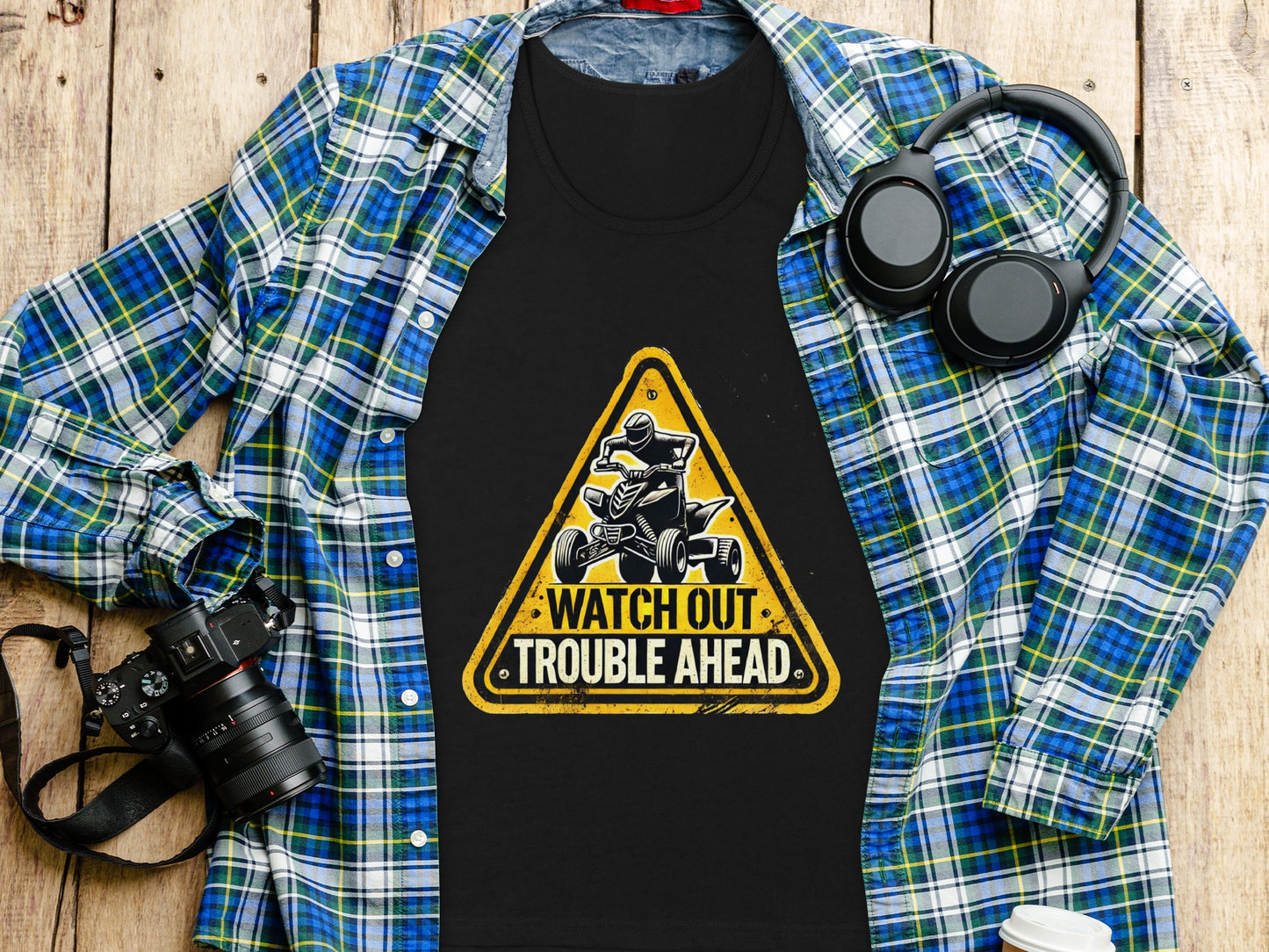 Watch Out Trouble Ahead Warning Sign Shirt product