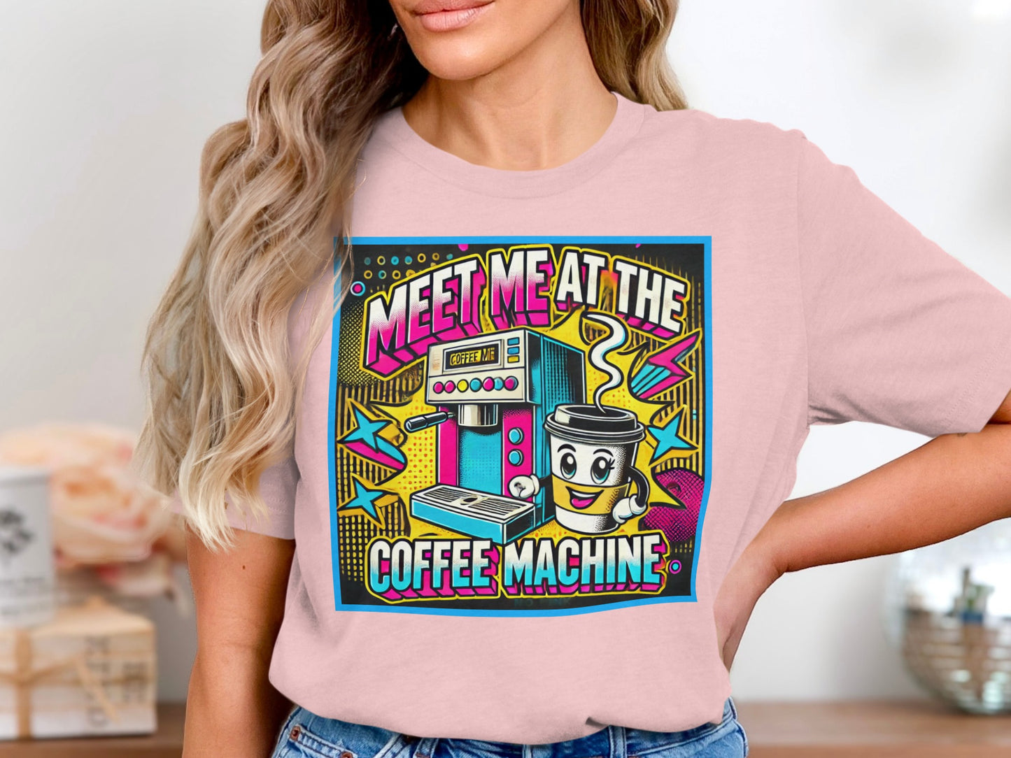 Meet Me At The Coffee Machine Graphic Tee product