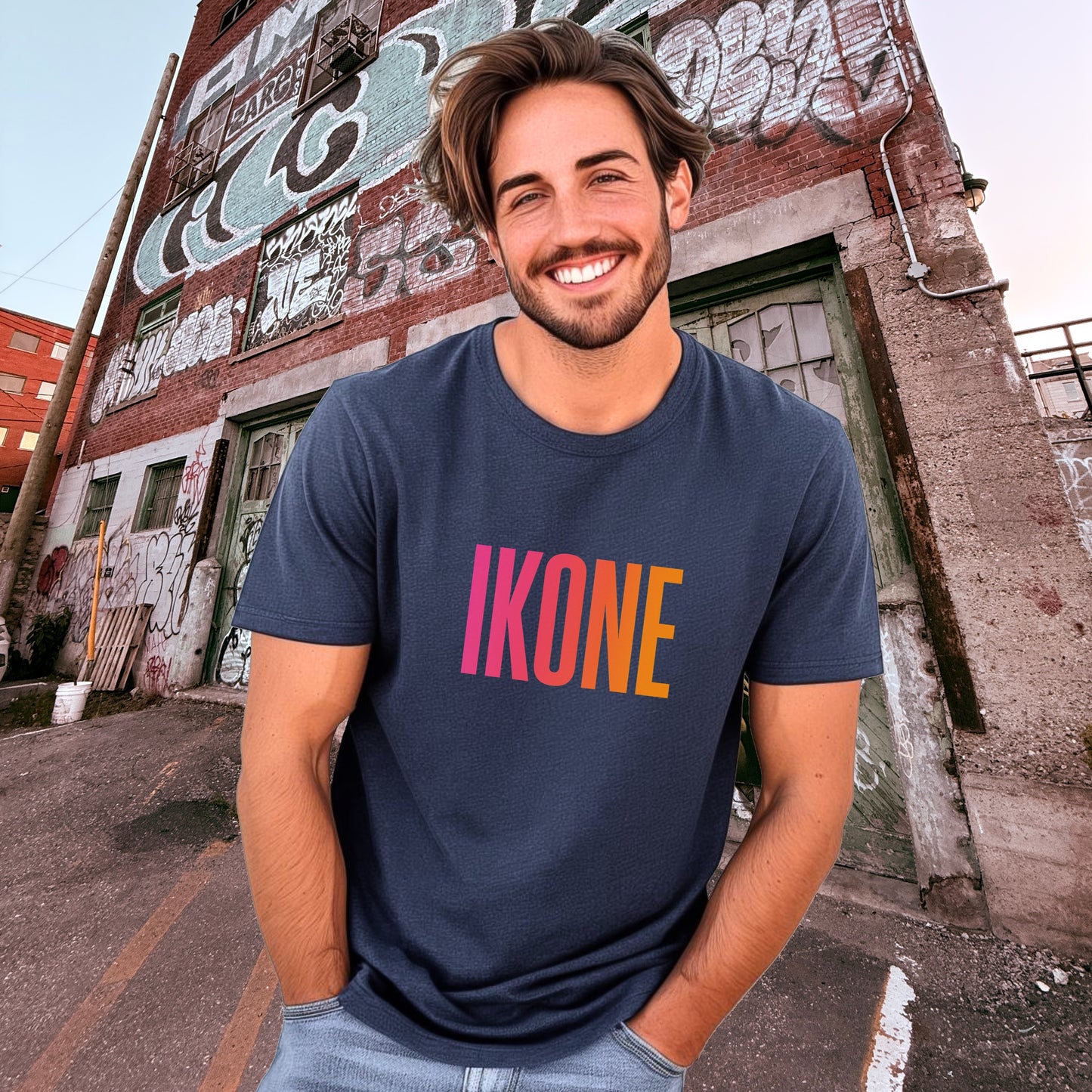 IKONE Graffiti Style Urban Casual T-shirt