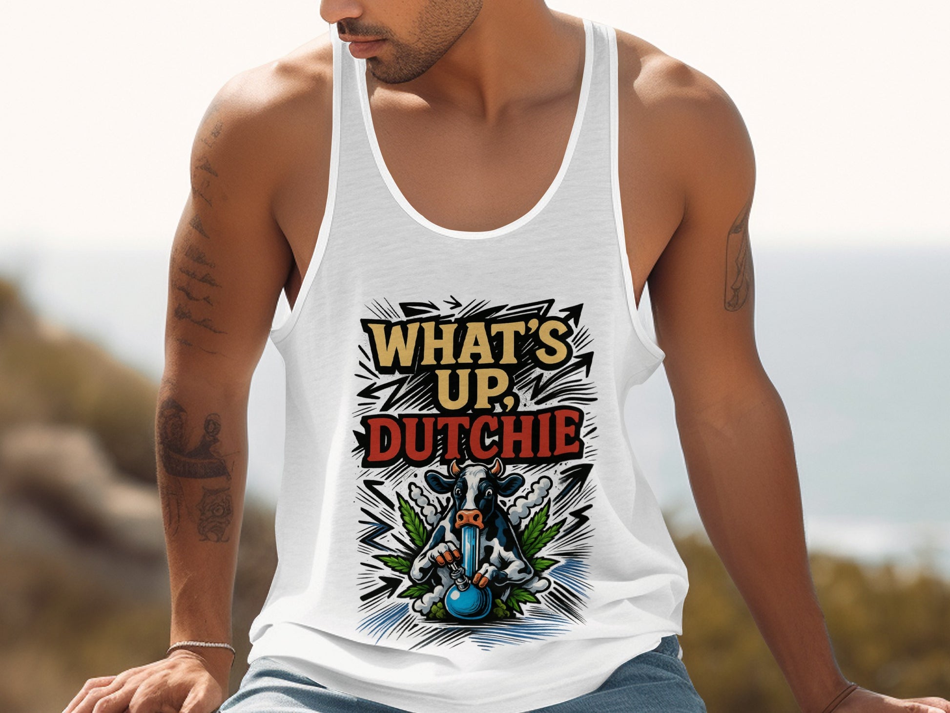 What's Up Dutchie Graphic Print Tank Top product