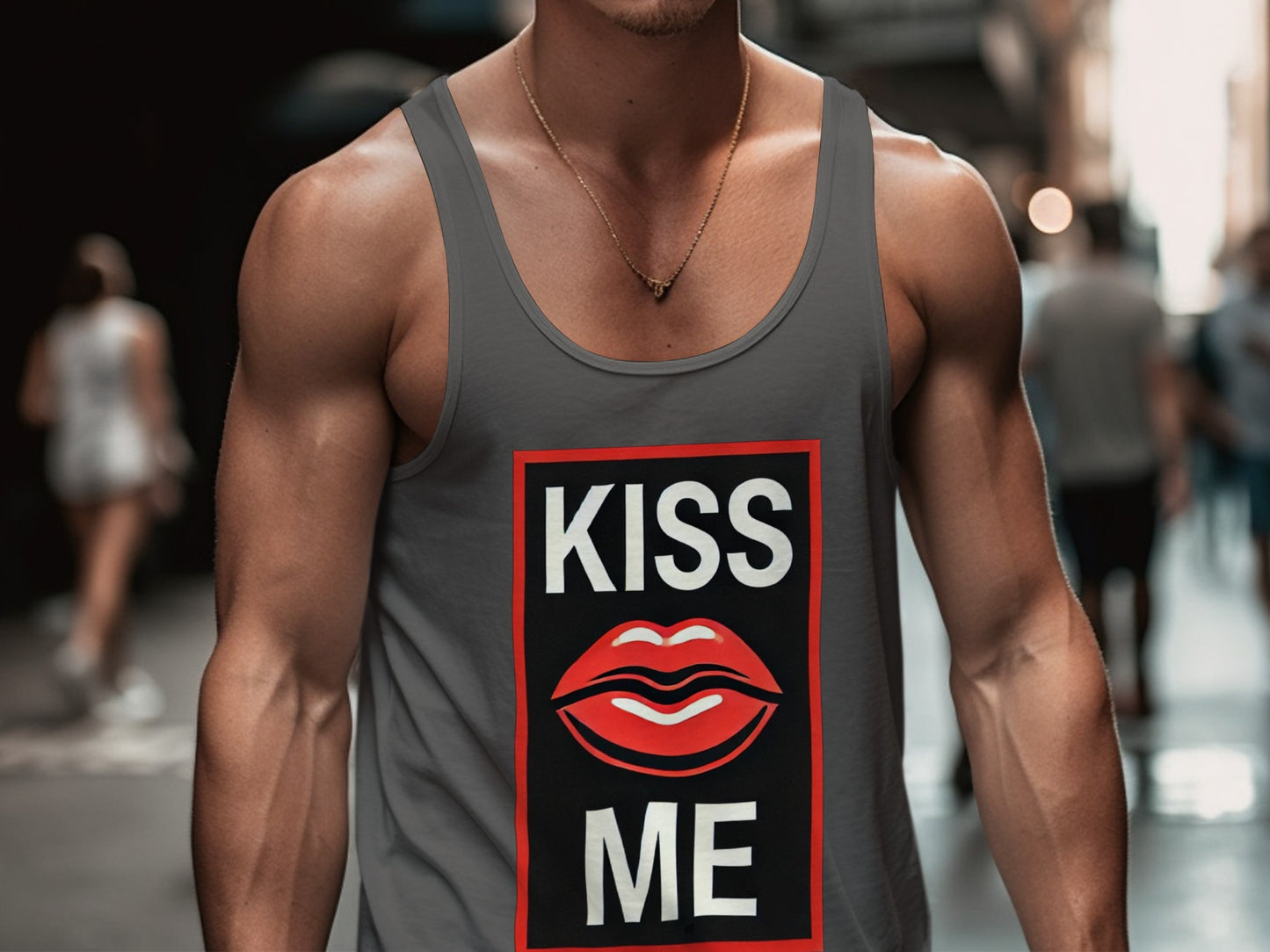 Kiss Me Graphic Print Tank Top product
